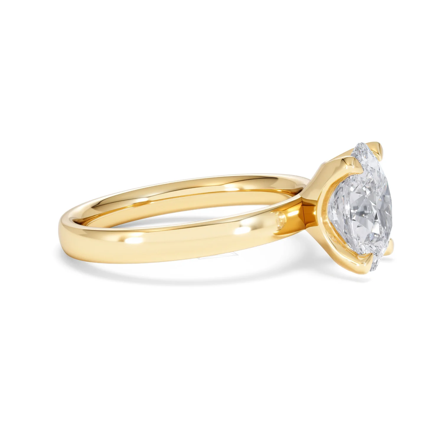 Origin 2.00ct Oval Cut Lab Diamond Solitaire Engagement Ring in 18K Yellow Gold - Image 22