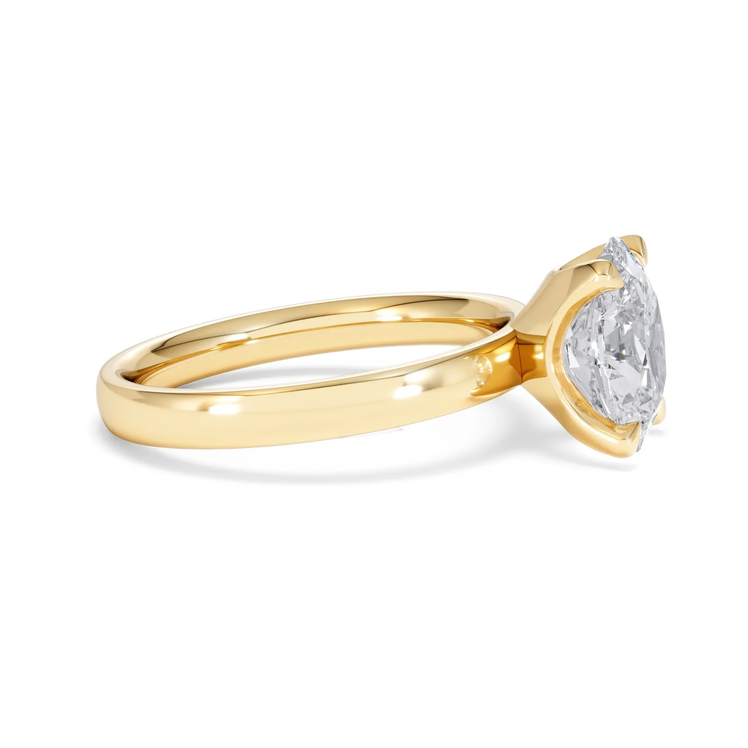 Origin 2.00ct Oval Cut Lab Diamond Solitaire Engagement Ring in 18K Yellow Gold - Image 23