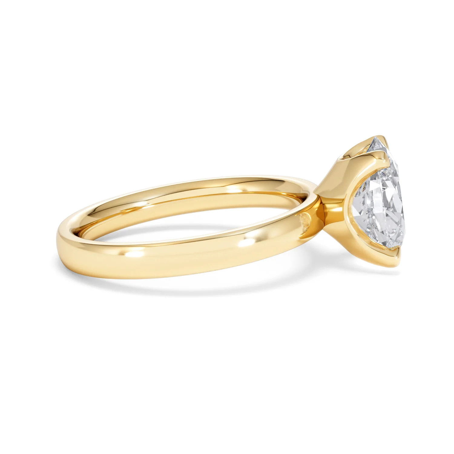 Origin 2.00ct Oval Cut Lab Diamond Solitaire Engagement Ring in 18K Yellow Gold - Image 26