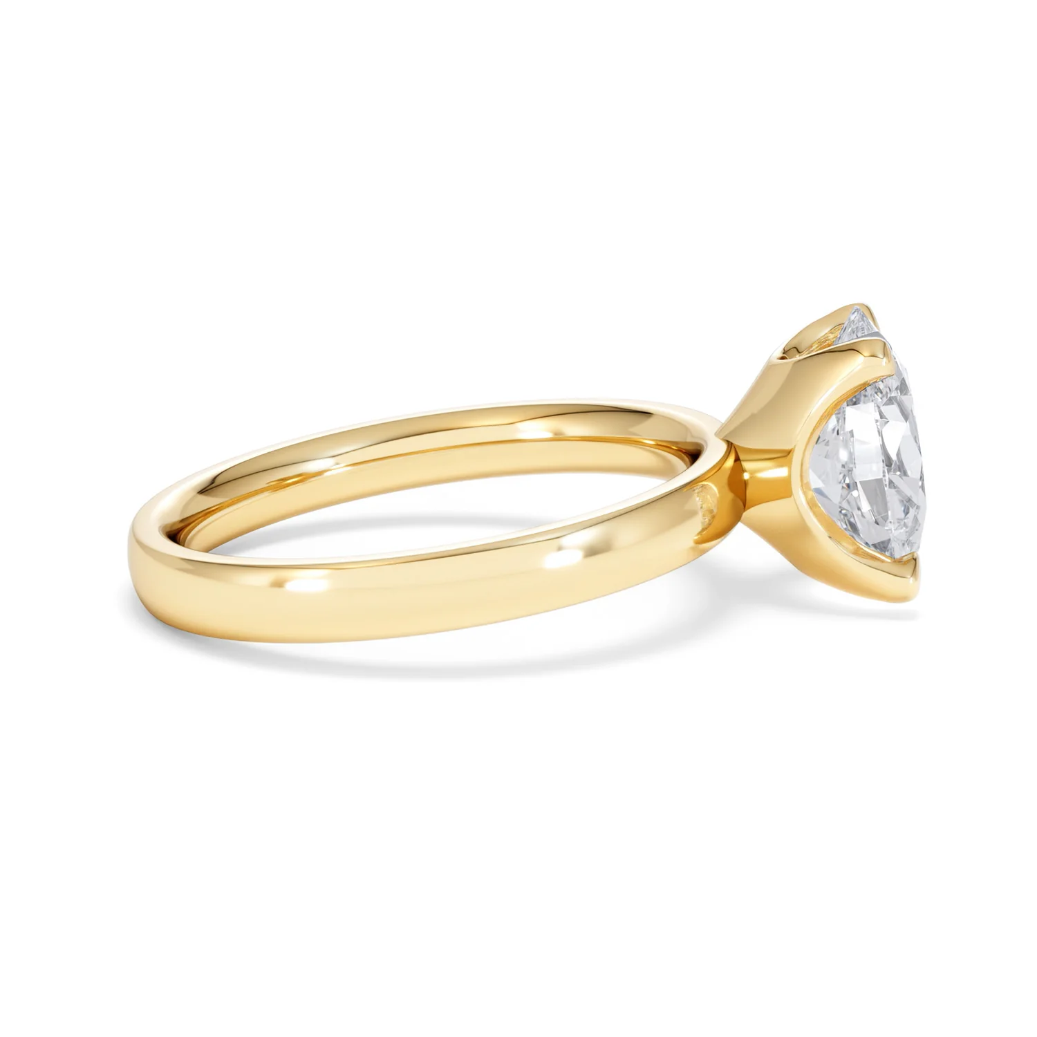 Origin 2.00ct Oval Cut Lab Diamond Solitaire Engagement Ring in 18K Yellow Gold - Image 27