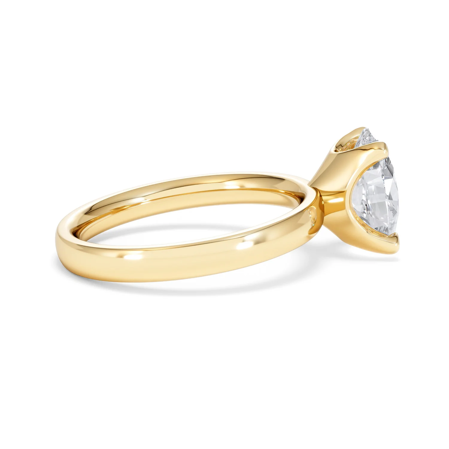 Origin 2.00ct Oval Cut Lab Diamond Solitaire Engagement Ring in 18K Yellow Gold - Image 29