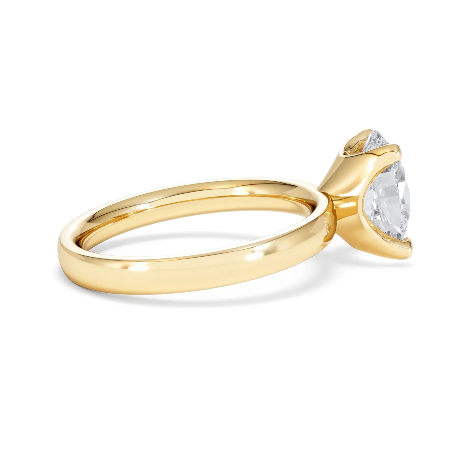 Origin 2.00ct Oval Cut Lab Diamond Solitaire Engagement Ring in 18K Yellow Gold - Image 30