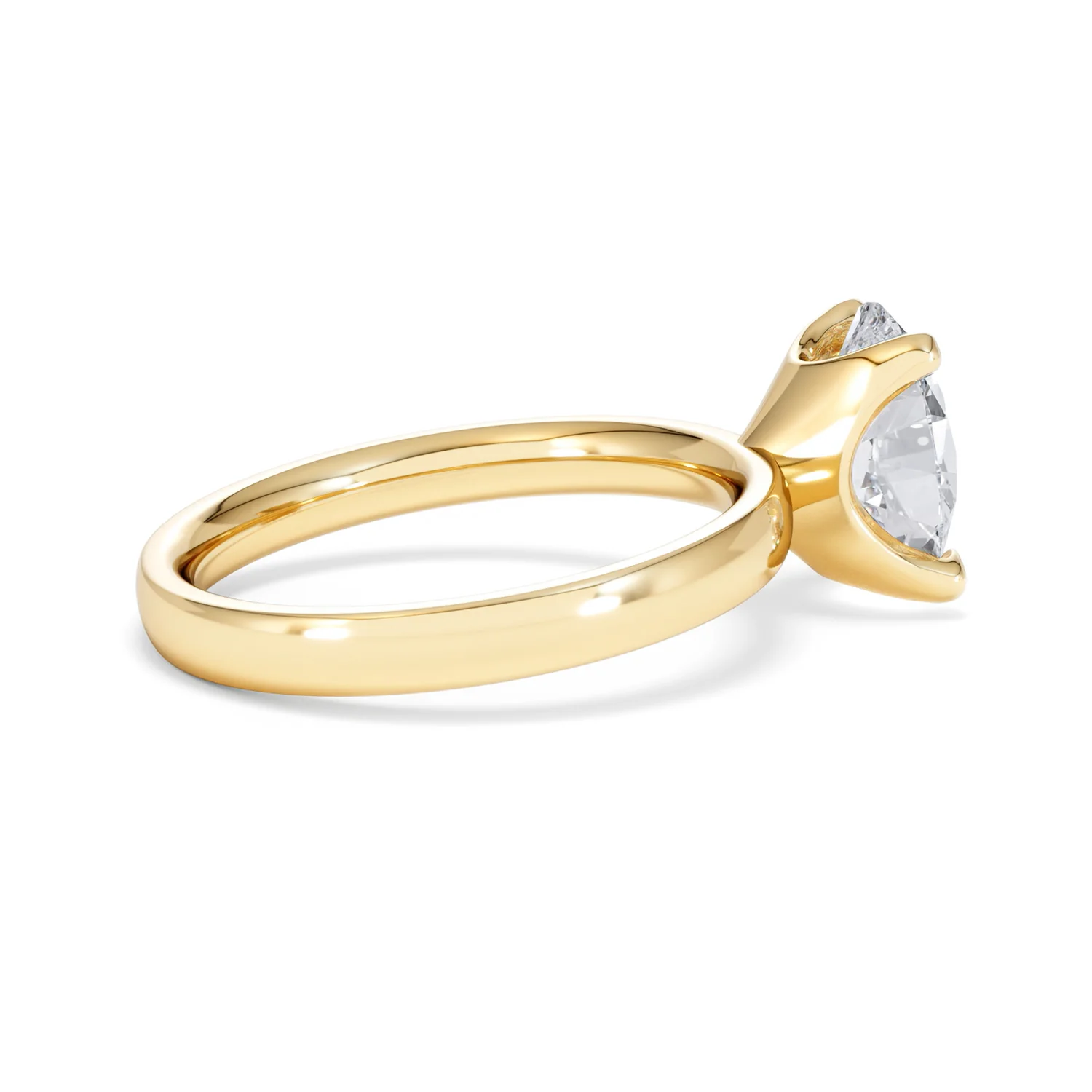 Origin 2.00ct Oval Cut Lab Diamond Solitaire Engagement Ring in 18K Yellow Gold - Image 31