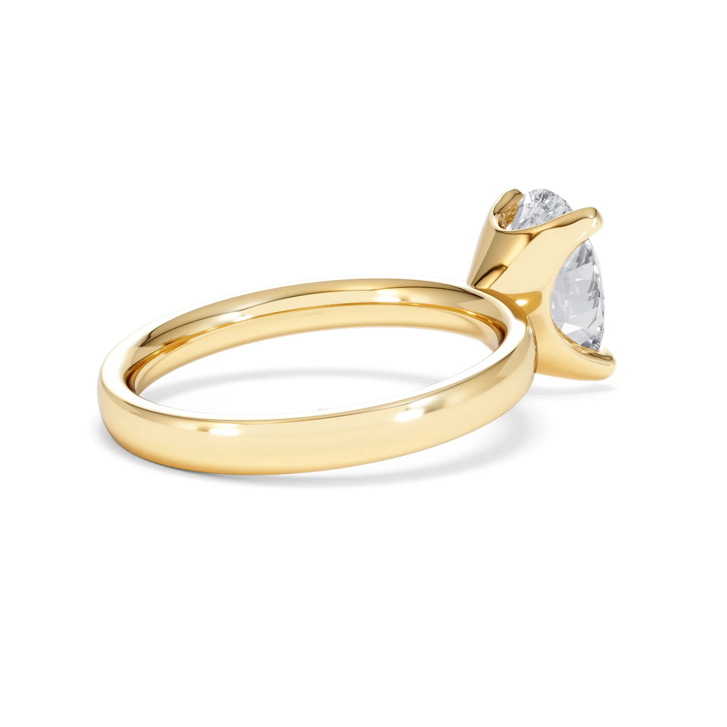 Origin 2.00ct Oval Cut Lab Diamond Solitaire Engagement Ring in 18K Yellow Gold - Image 35