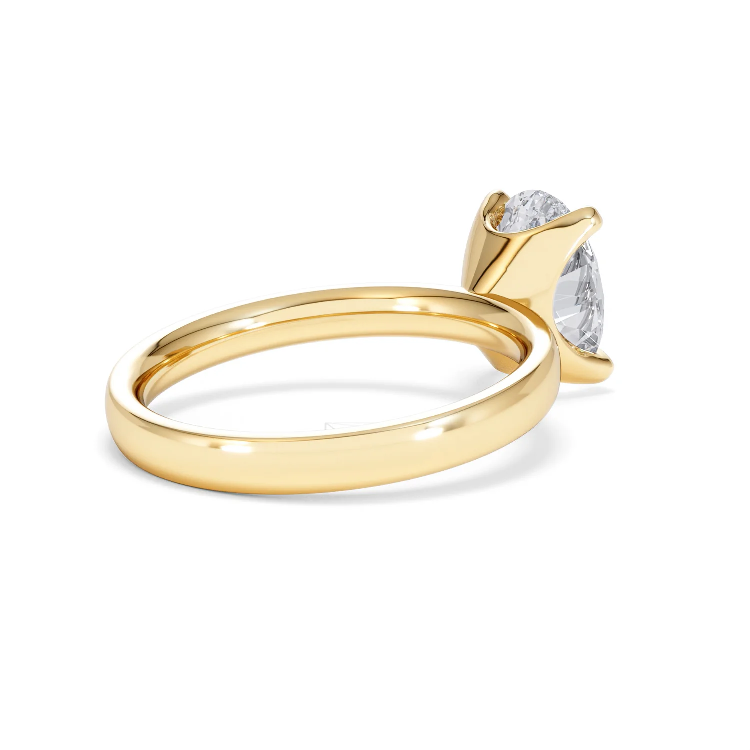 Origin 2.00ct Oval Cut Lab Diamond Solitaire Engagement Ring in 18K Yellow Gold - Image 37