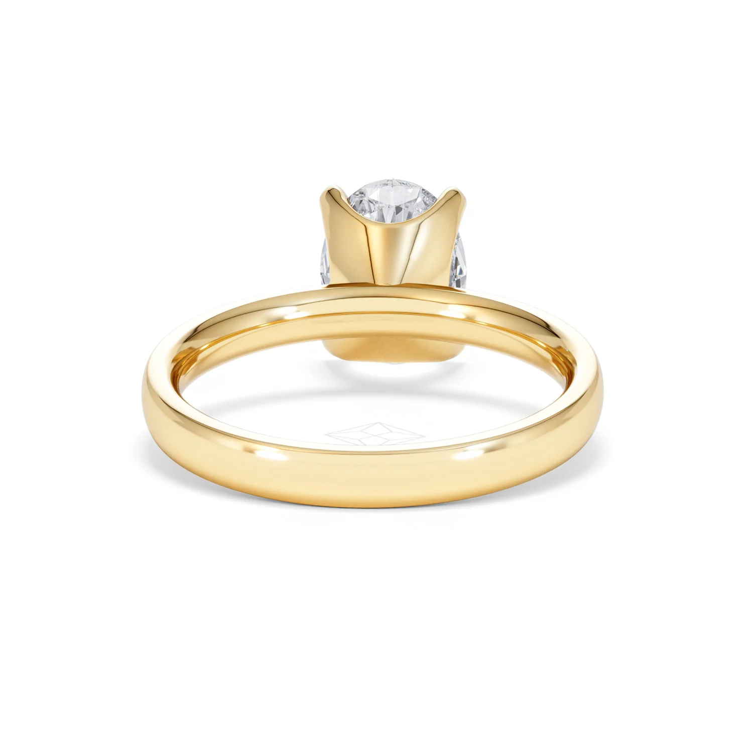 Origin 2.00ct Oval Cut Lab Diamond Solitaire Engagement Ring in 18K Yellow Gold - Image 46