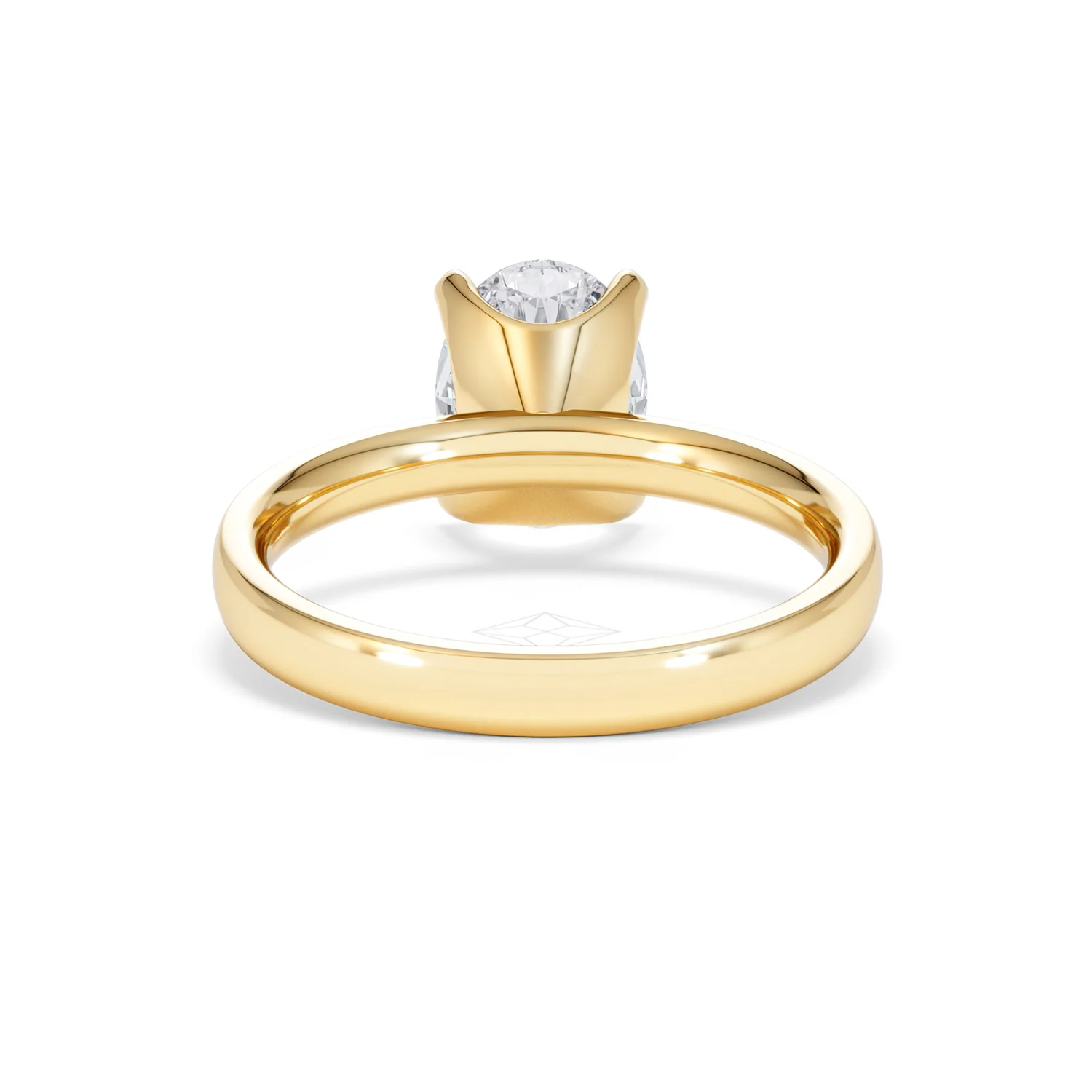 Origin 2.00ct Oval Cut Lab Diamond Solitaire Engagement Ring in 18K Yellow Gold - Image 47