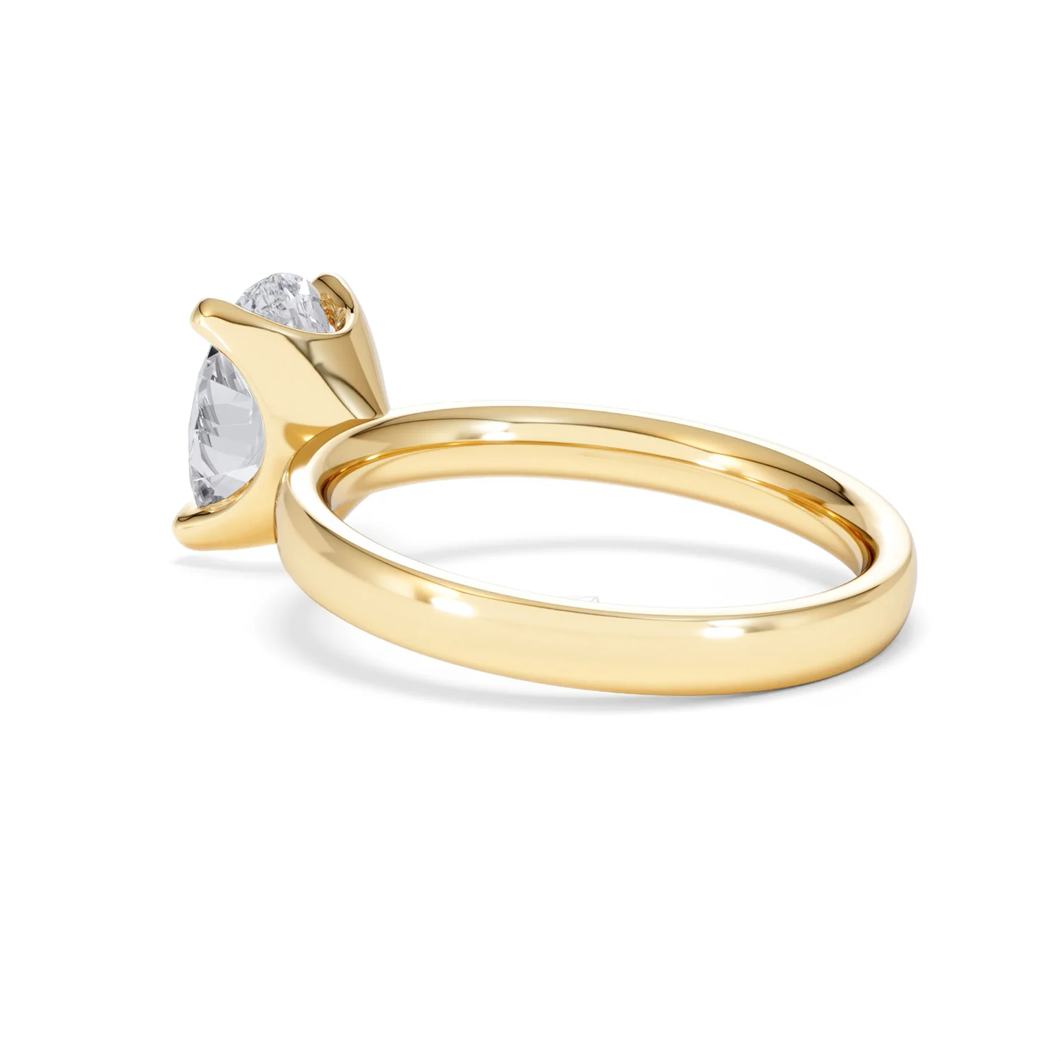 Origin 2.00ct Oval Cut Lab Diamond Solitaire Engagement Ring in 18K Yellow Gold - Image 58