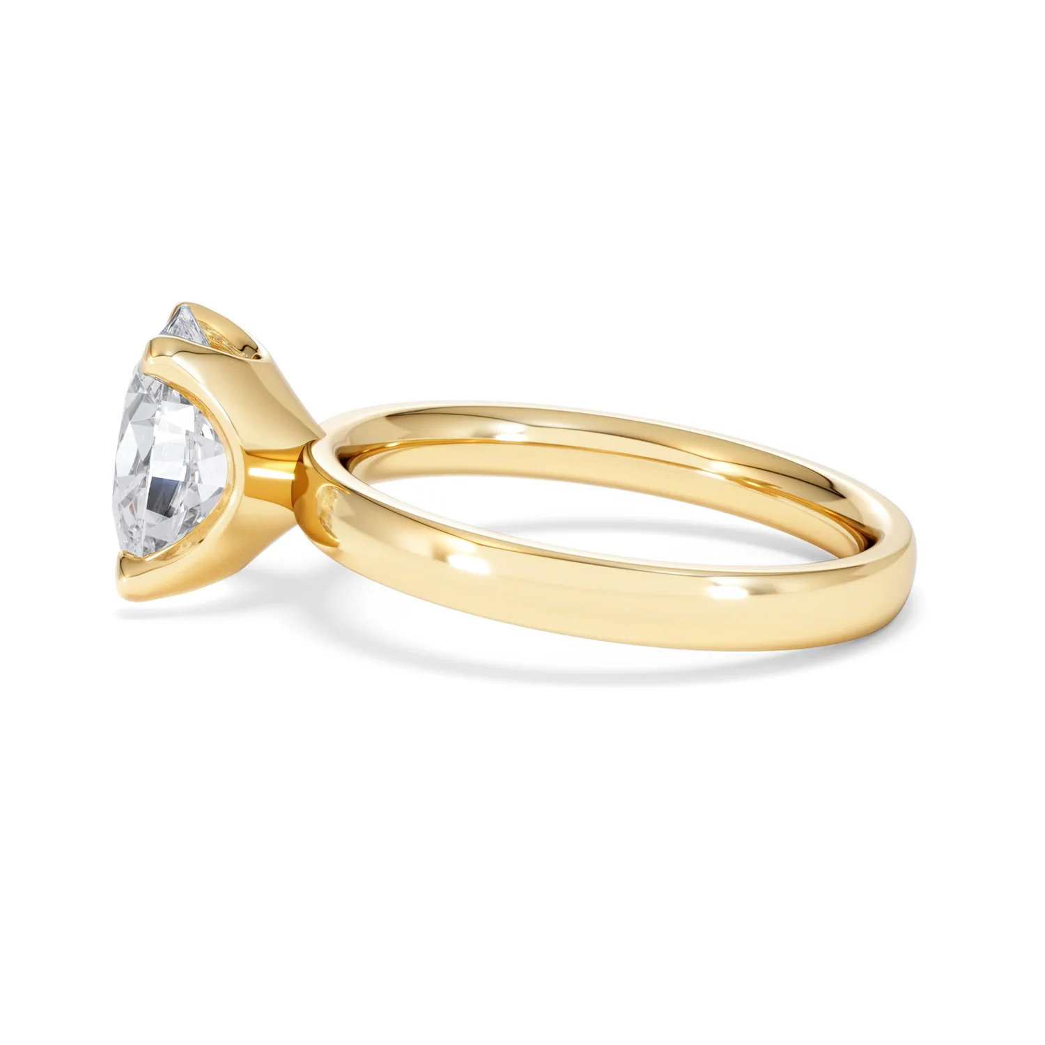 Origin 2.00ct Oval Cut Lab Diamond Solitaire Engagement Ring in 18K Yellow Gold - Image 66
