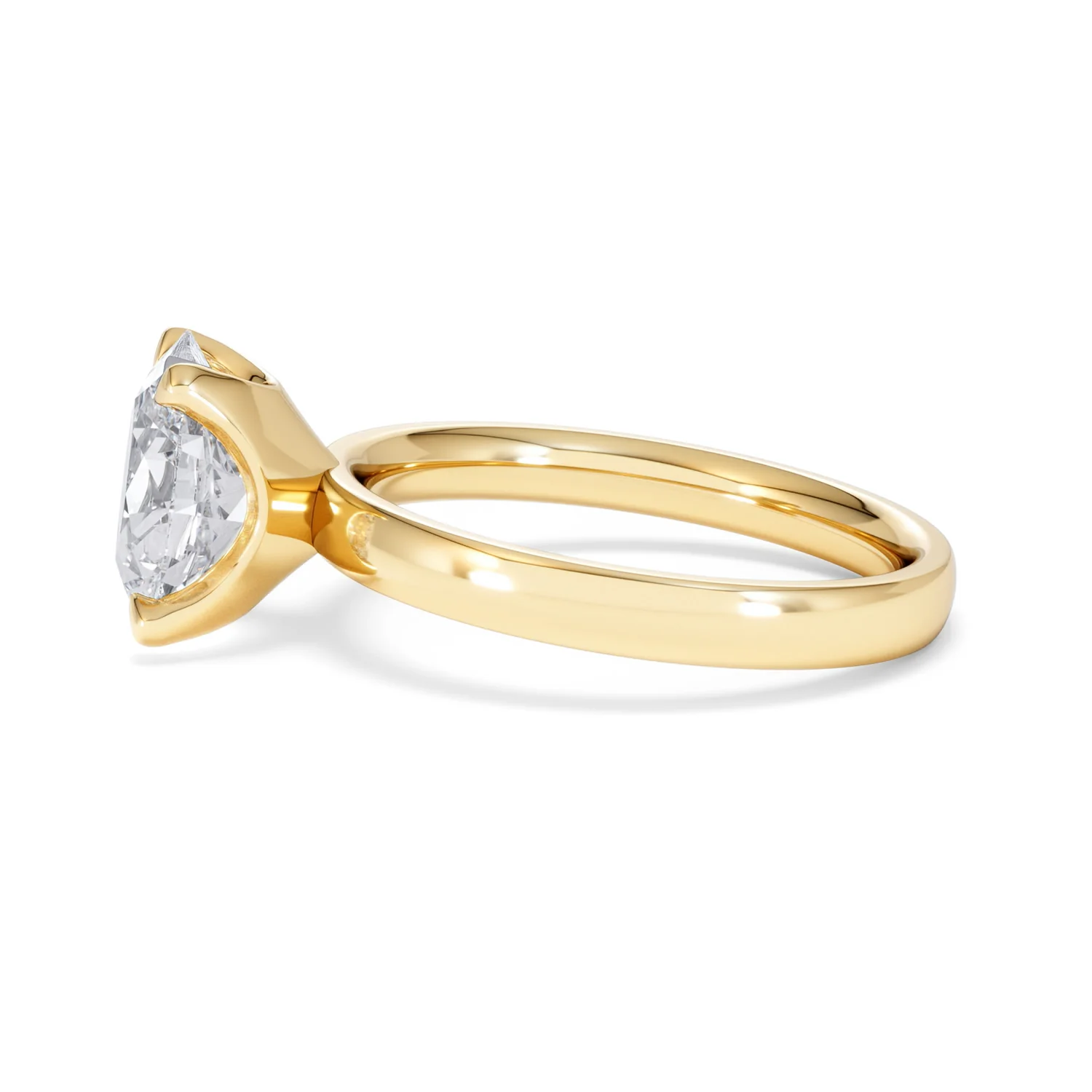 Origin 2.00ct Oval Cut Lab Diamond Solitaire Engagement Ring in 18K Yellow Gold - Image 68