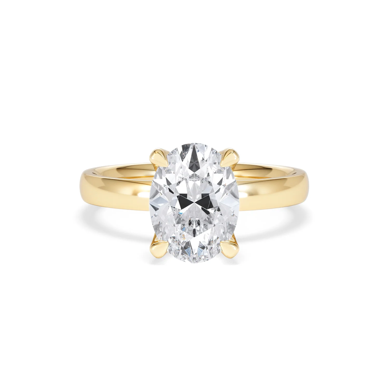 Origin 2.00ct Oval Cut Lab Diamond Solitaire Engagement Ring in 18K Yellow Gold - Image 7