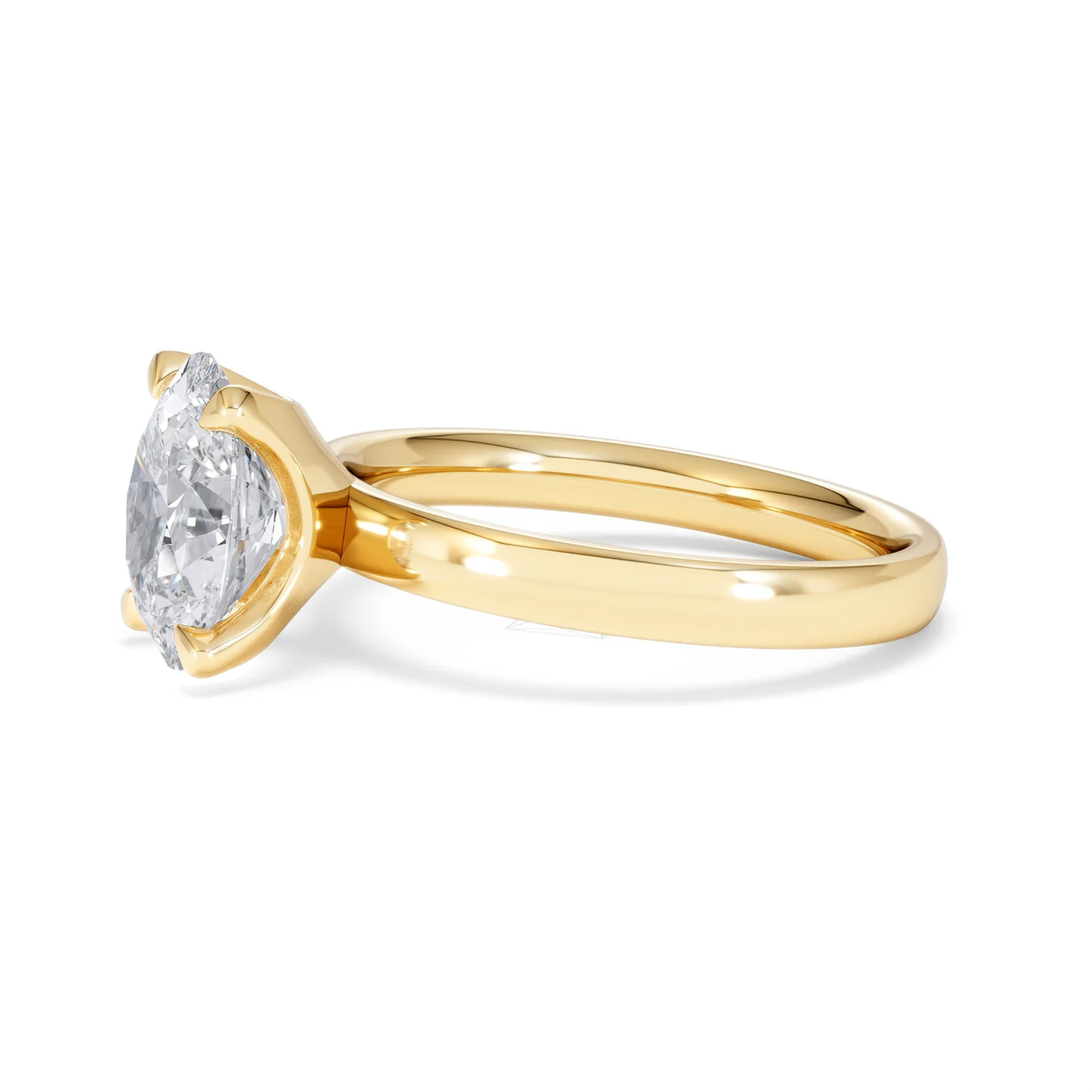 Origin 2.00ct Oval Cut Lab Diamond Solitaire Engagement Ring in 18K Yellow Gold - Image 72