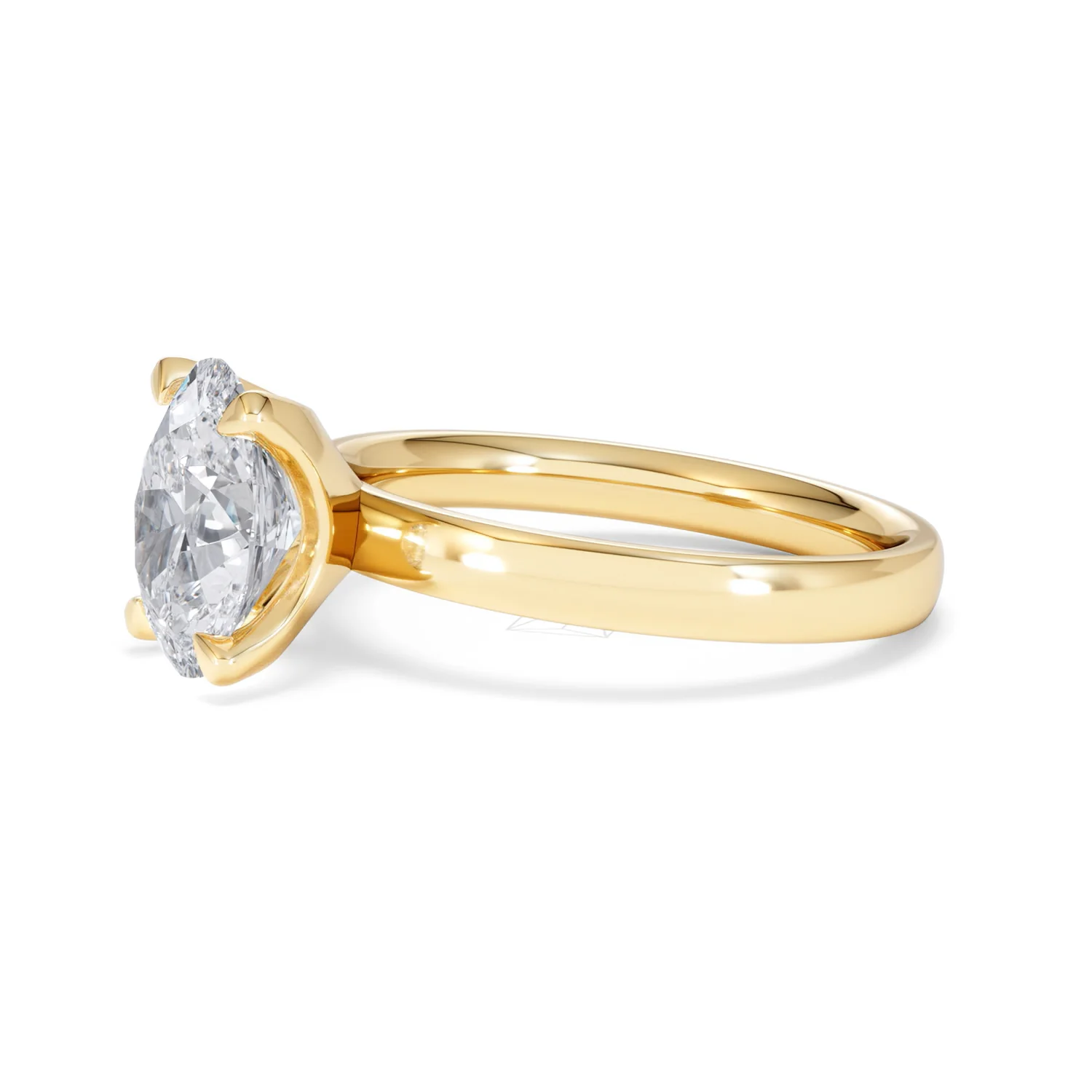 Origin 2.00ct Oval Cut Lab Diamond Solitaire Engagement Ring in 18K Yellow Gold - Image 73