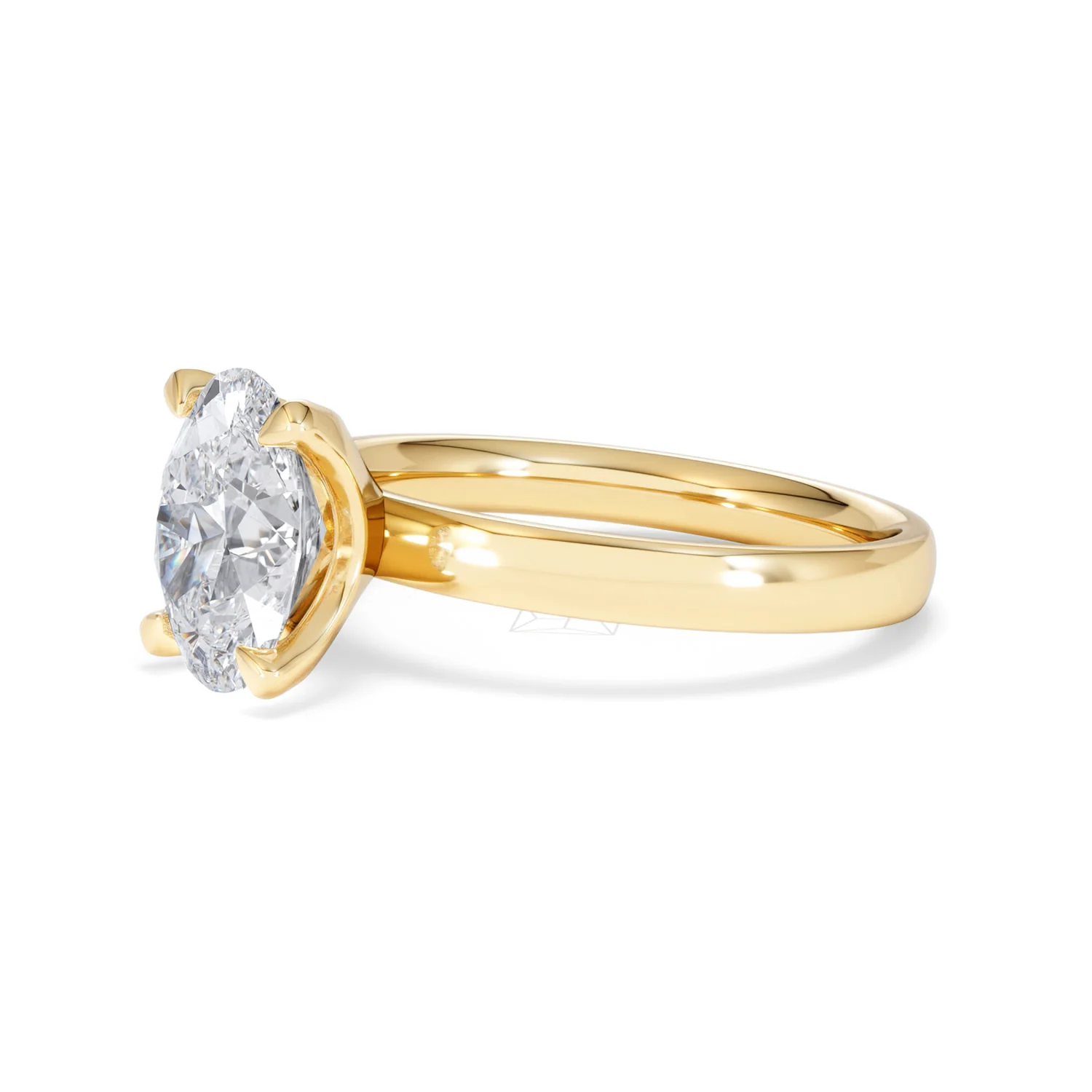 Origin 2.00ct Oval Cut Lab Diamond Solitaire Engagement Ring in 18K Yellow Gold - Image 75