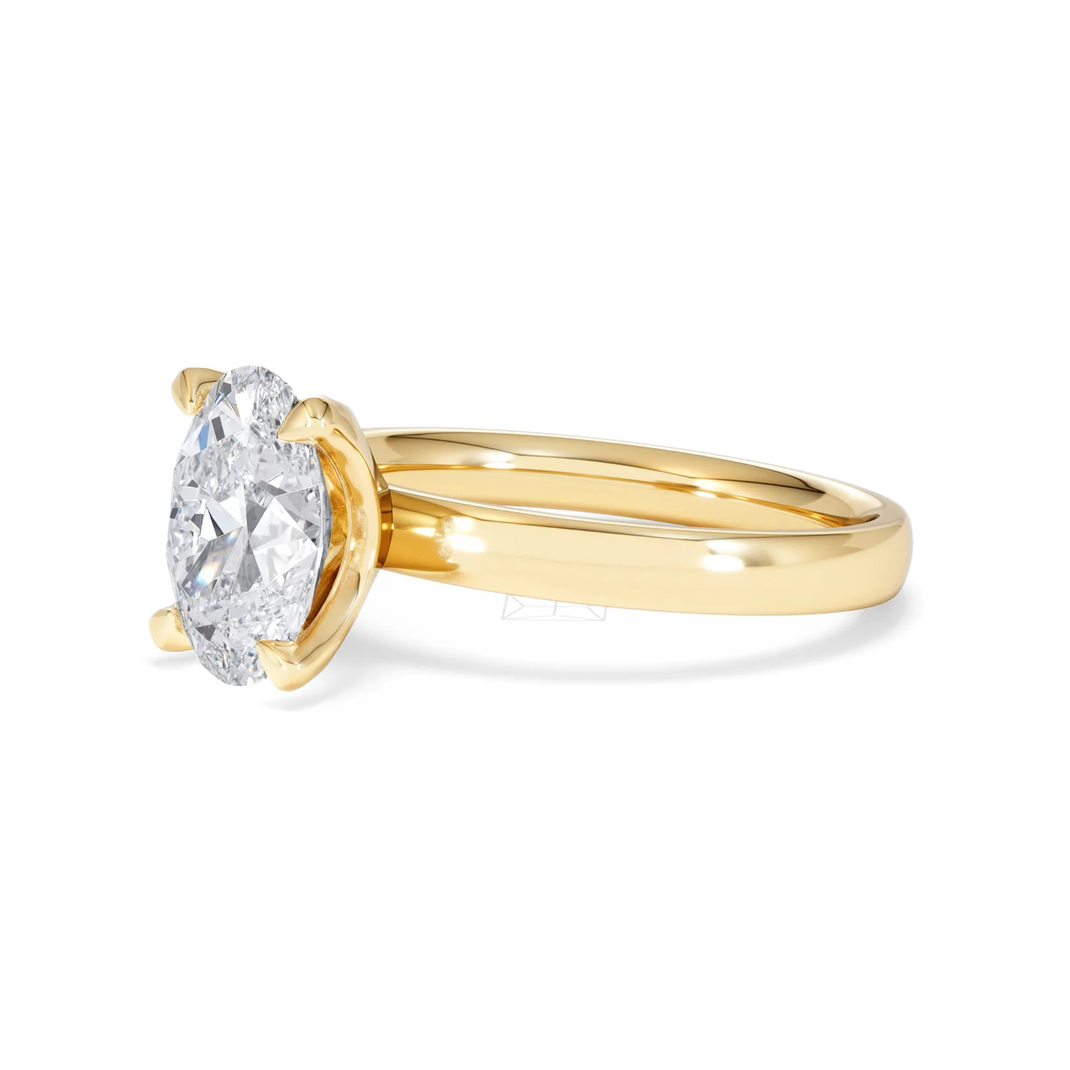 Origin 2.00ct Oval Cut Lab Diamond Solitaire Engagement Ring in 18K Yellow Gold - Image 76