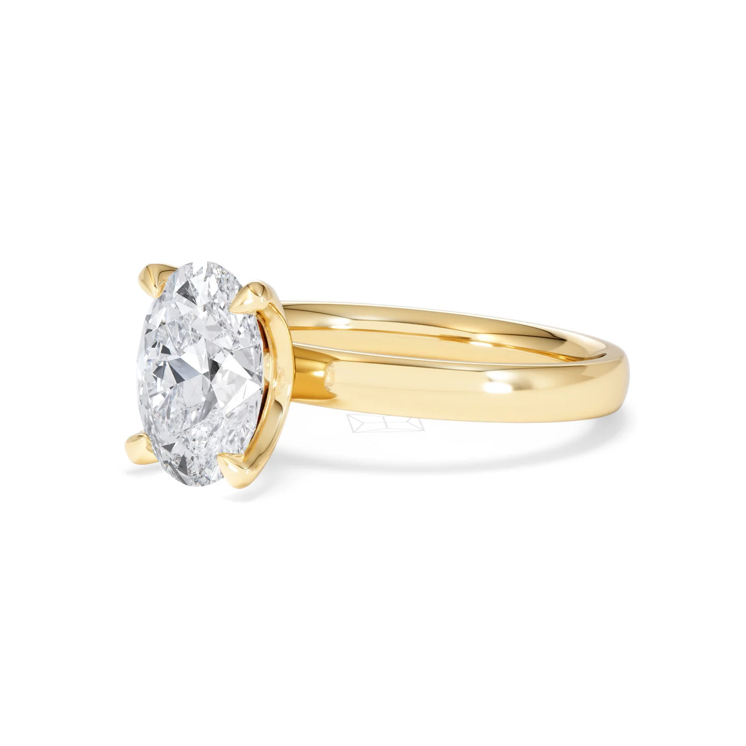 Origin 2.00ct Oval Cut Lab Diamond Solitaire Engagement Ring in 18K Yellow Gold - Image 78