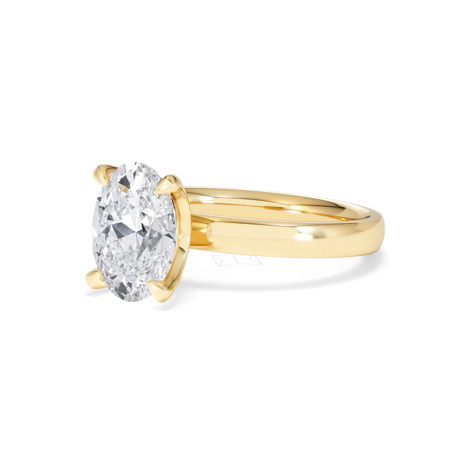Origin 2.00ct Oval Cut Lab Diamond Solitaire Engagement Ring in 18K Yellow Gold - Image 79