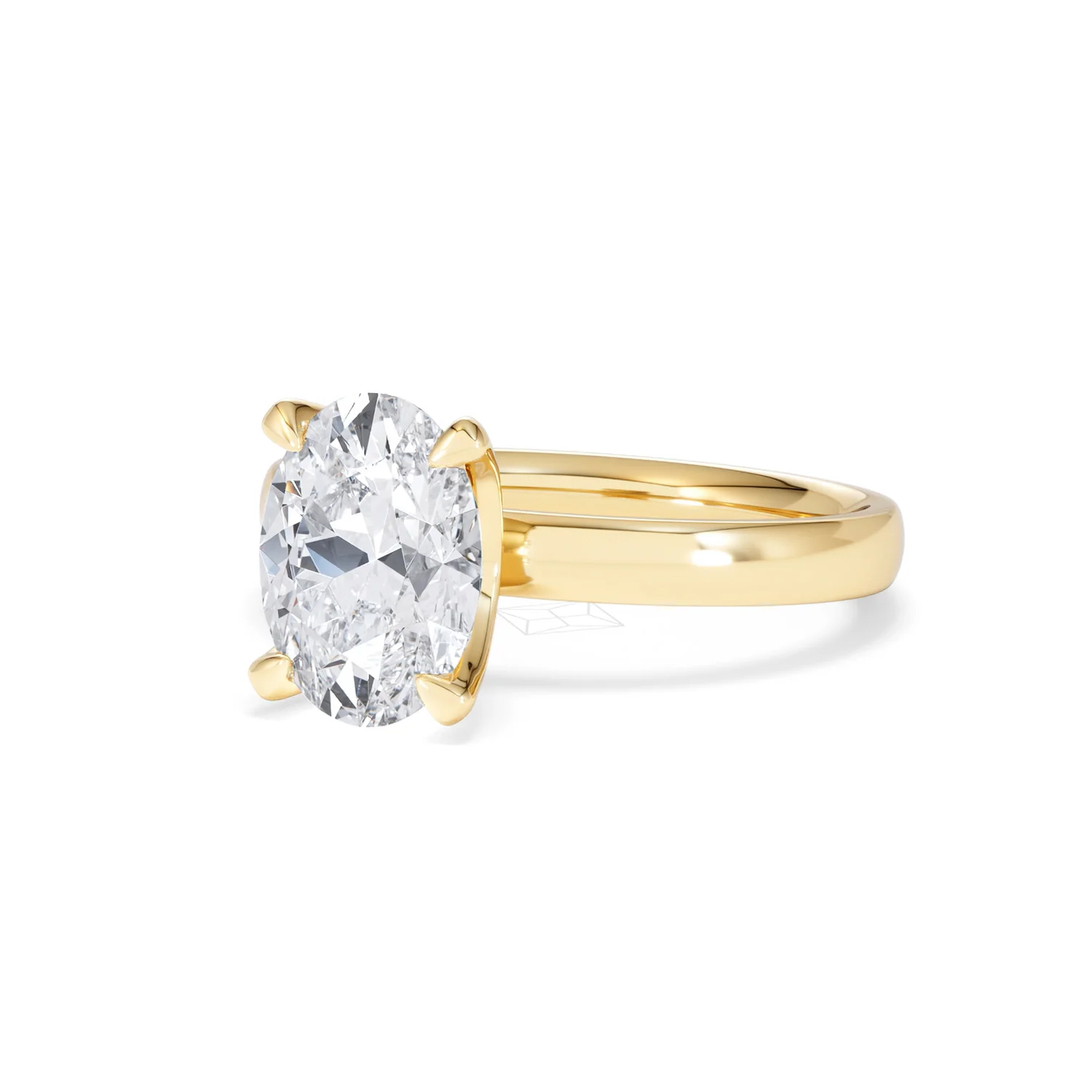 Origin 2.00ct Oval Cut Lab Diamond Solitaire Engagement Ring in 18K Yellow Gold - Image 81