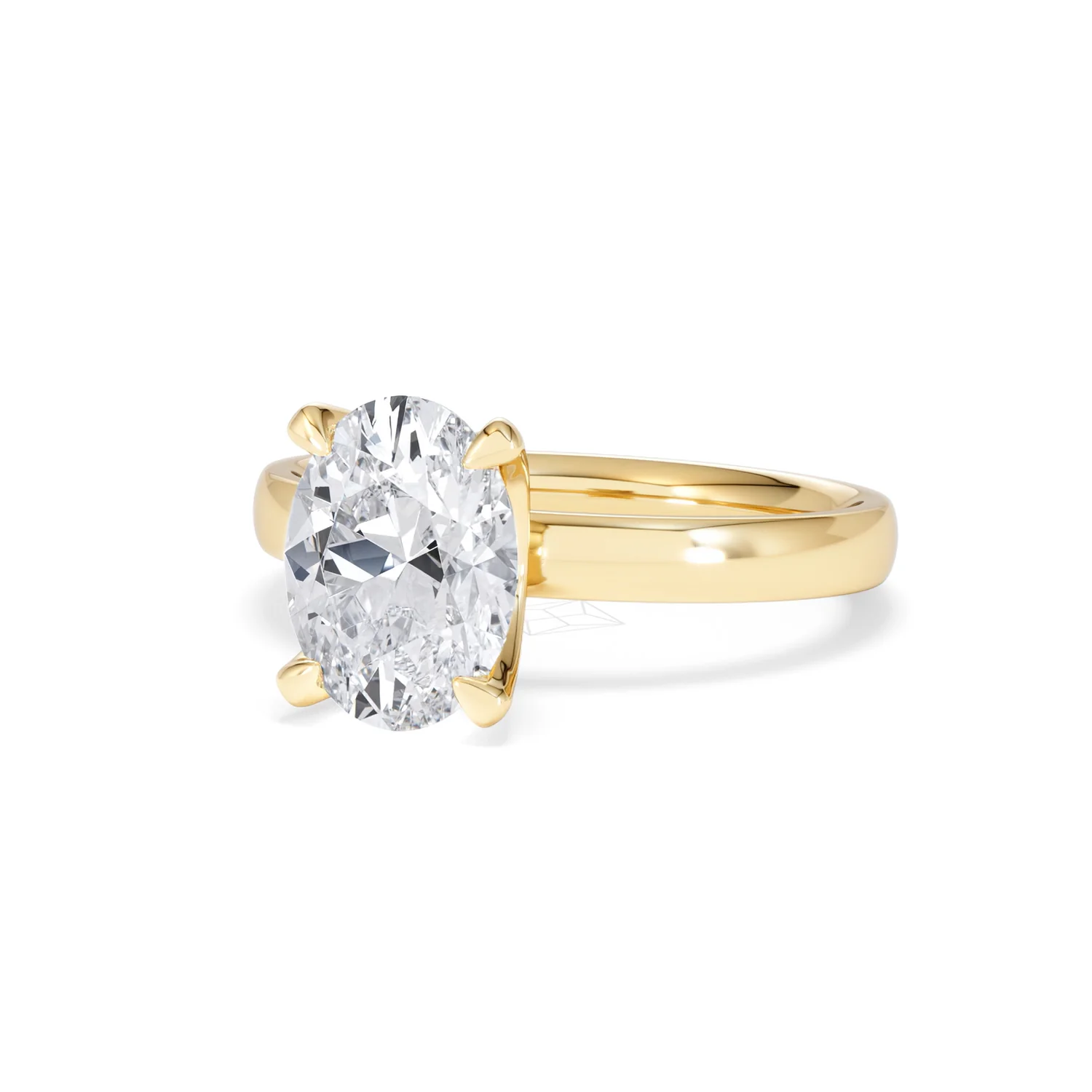 Origin 2.00ct Oval Cut Lab Diamond Solitaire Engagement Ring in 18K Yellow Gold - Image 82