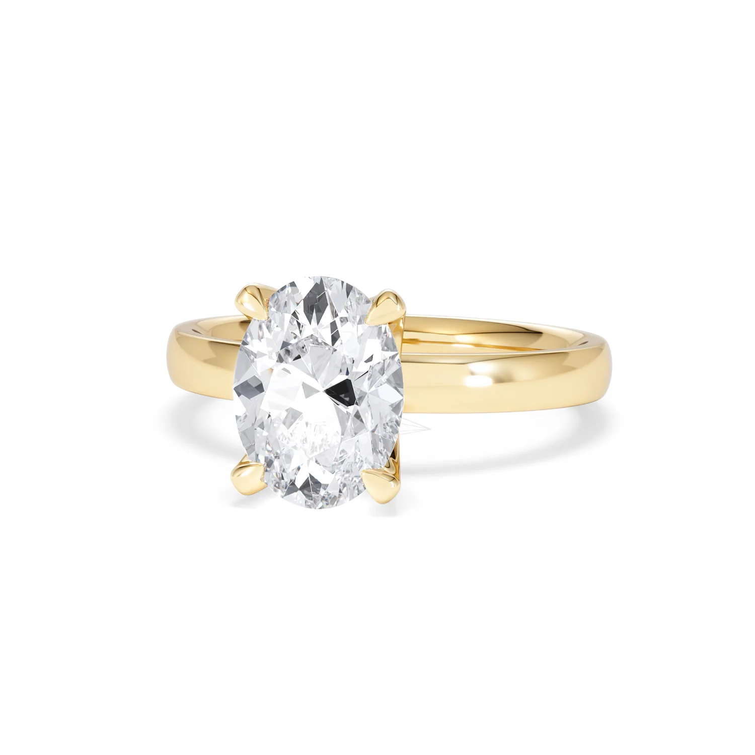 Origin 2.00ct Oval Cut Lab Diamond Solitaire Engagement Ring in 18K Yellow Gold - Image 84