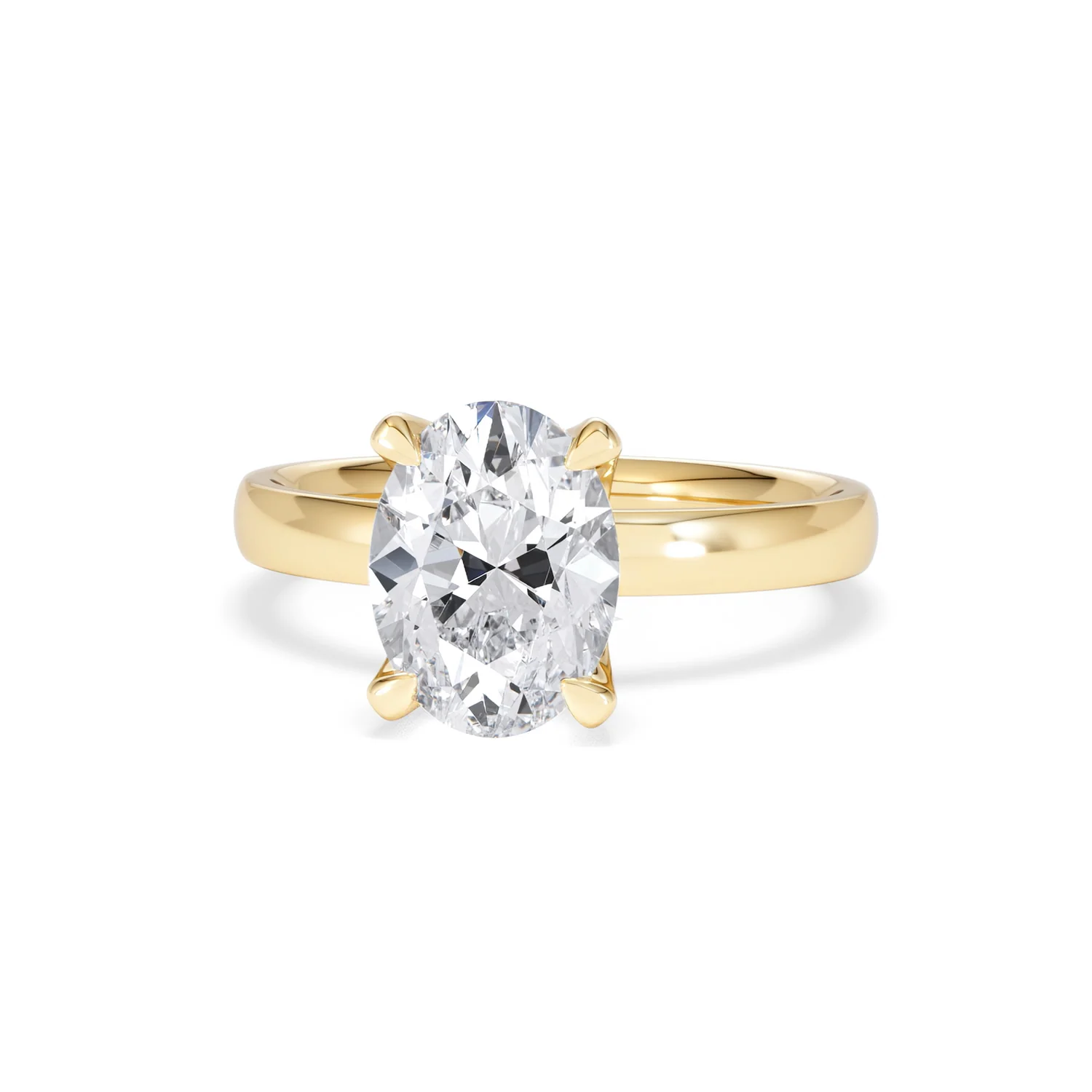 Origin 2.00ct Oval Cut Lab Diamond Solitaire Engagement Ring in 18K Yellow Gold - Image 85