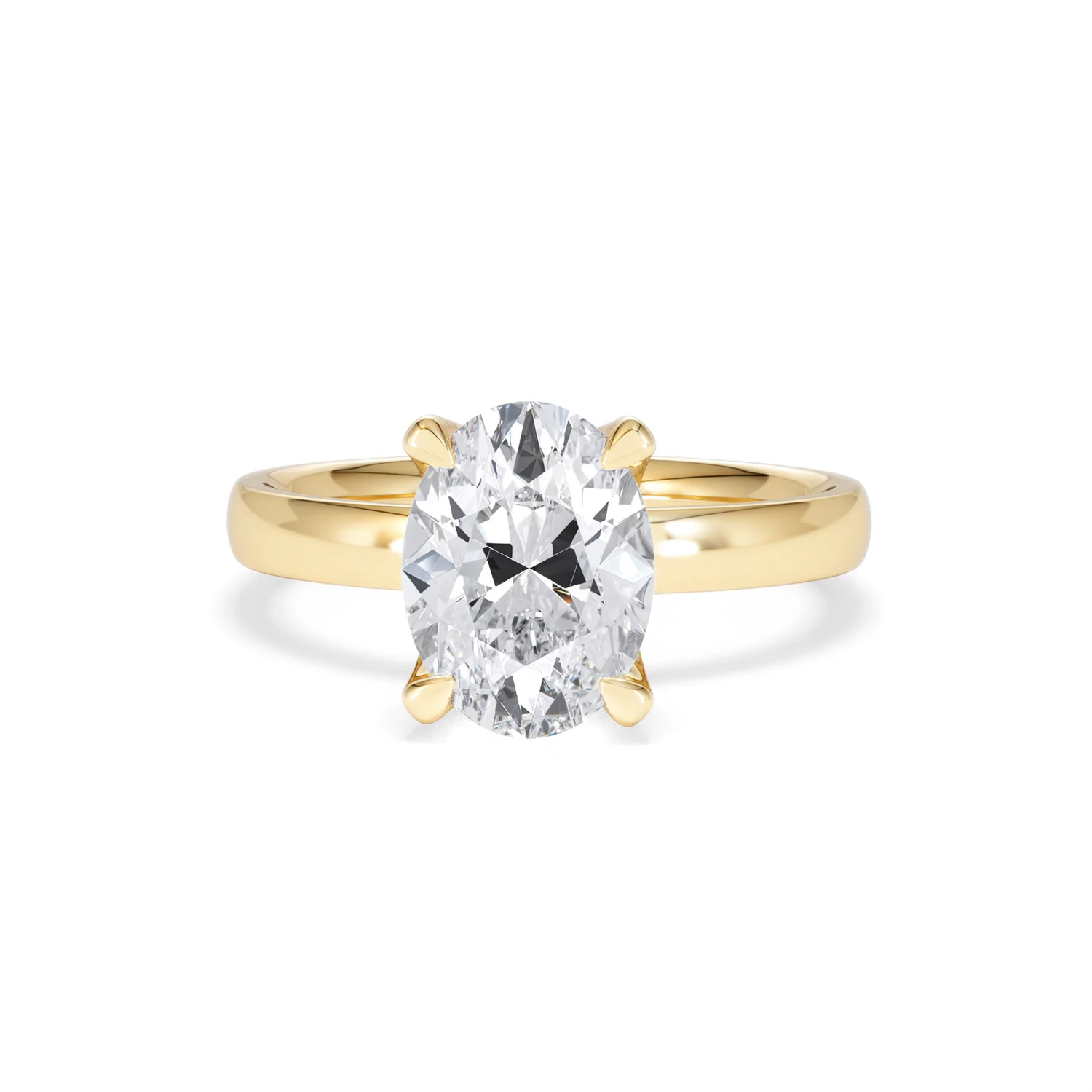 Origin 2.00ct Oval Cut Lab Diamond Solitaire Engagement Ring in 18K Yellow Gold - Image 86