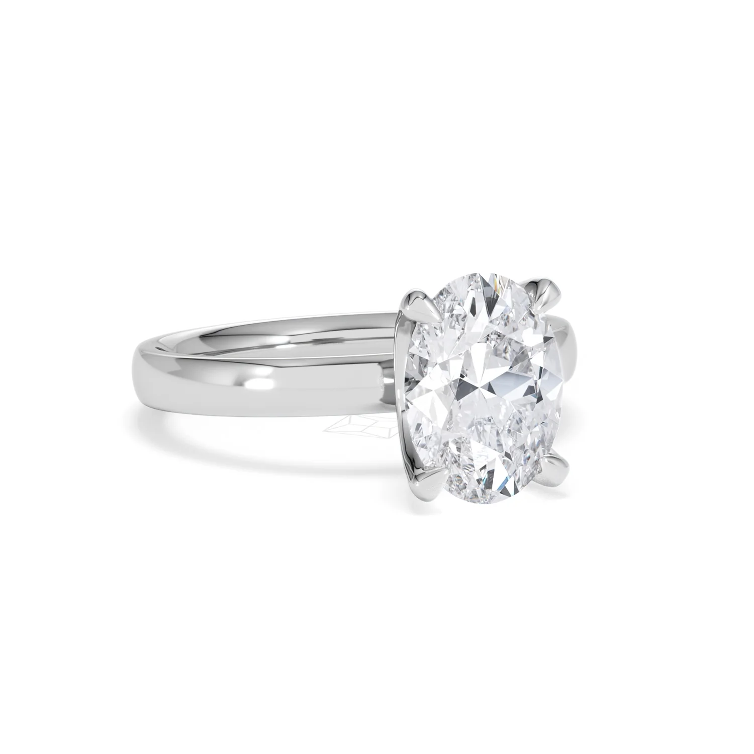 Origin 2.00ct Oval Cut Lab Diamond Solitaire Engagement Ring in Platinum - Image 12