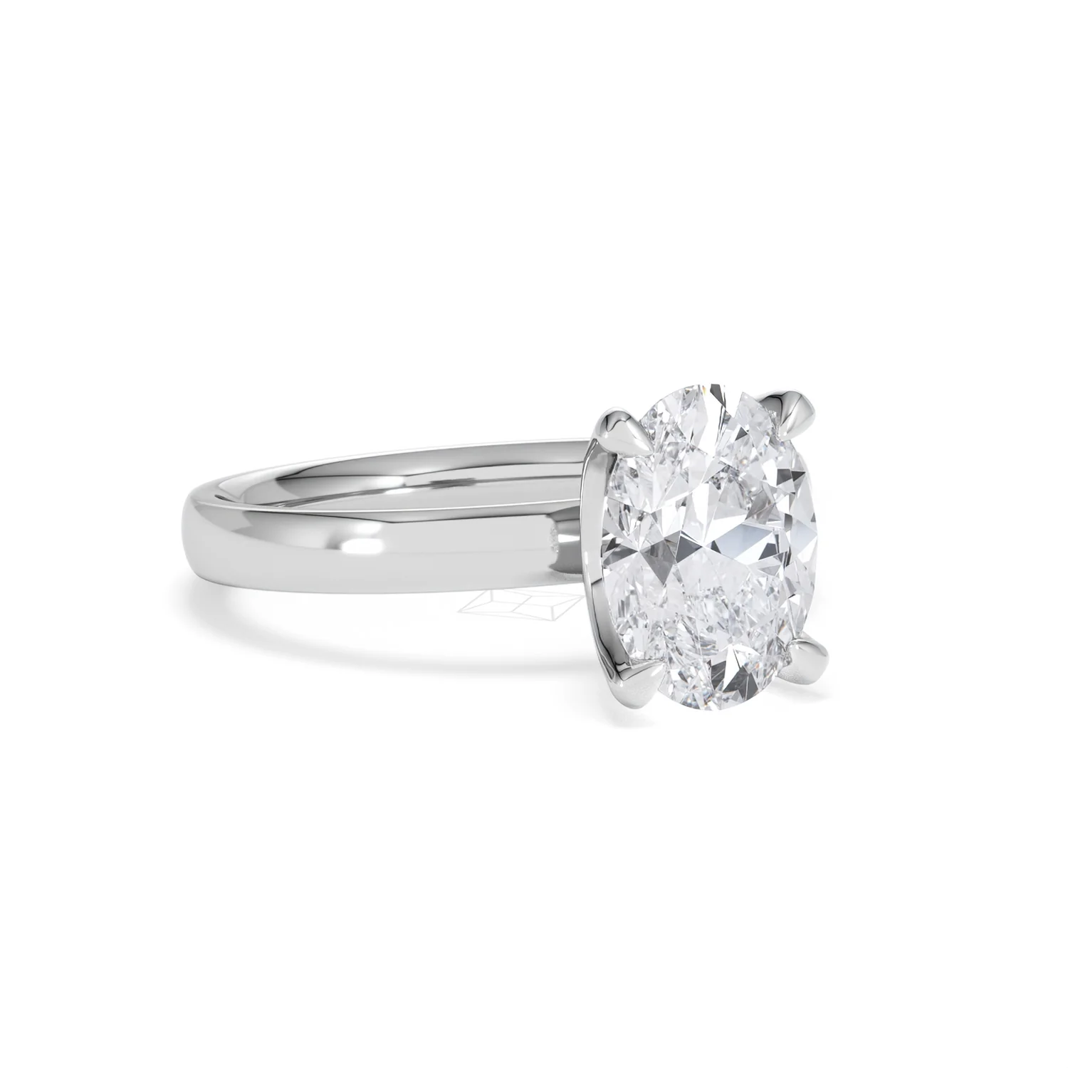 Origin 2.00ct Oval Cut Lab Diamond Solitaire Engagement Ring in Platinum - Image 13