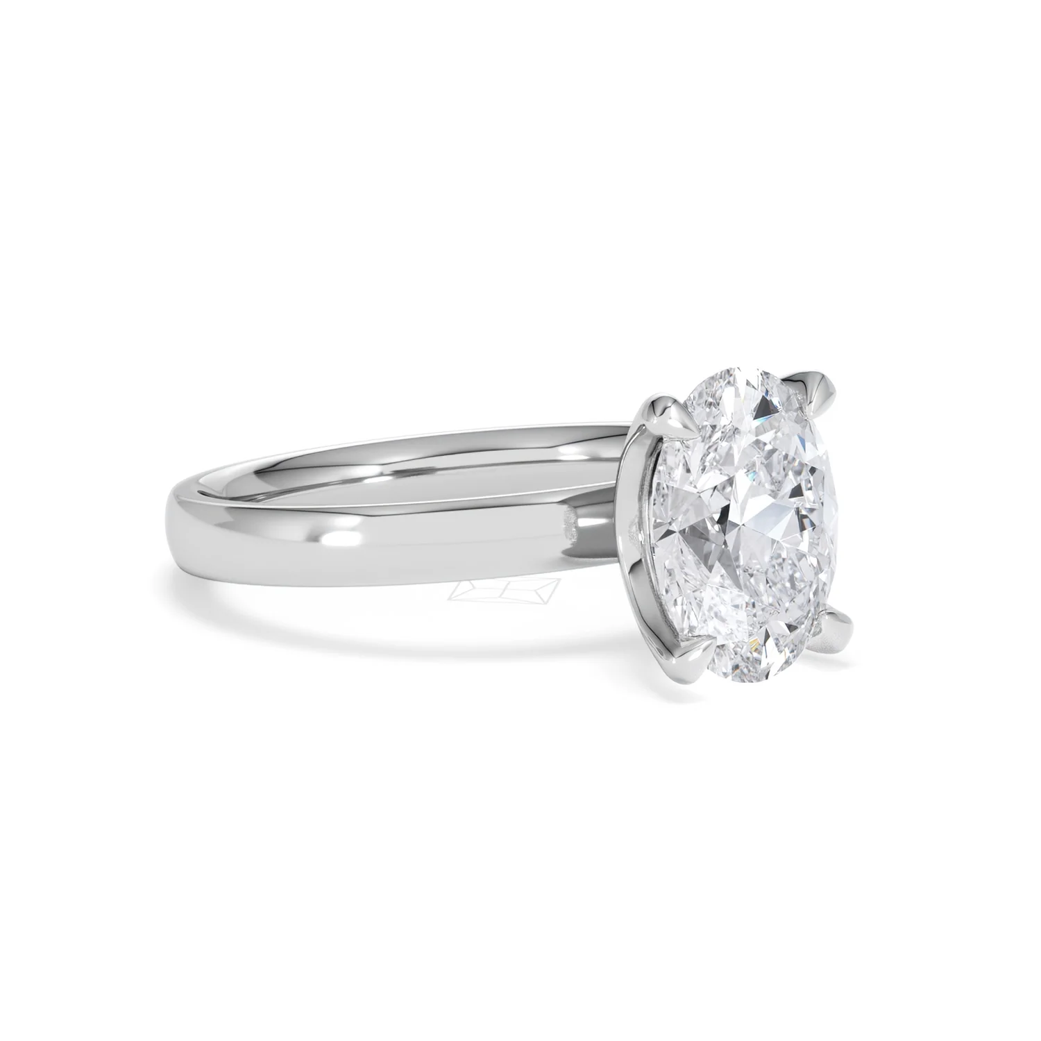 Origin 2.00ct Oval Cut Lab Diamond Solitaire Engagement Ring in Platinum - Image 15