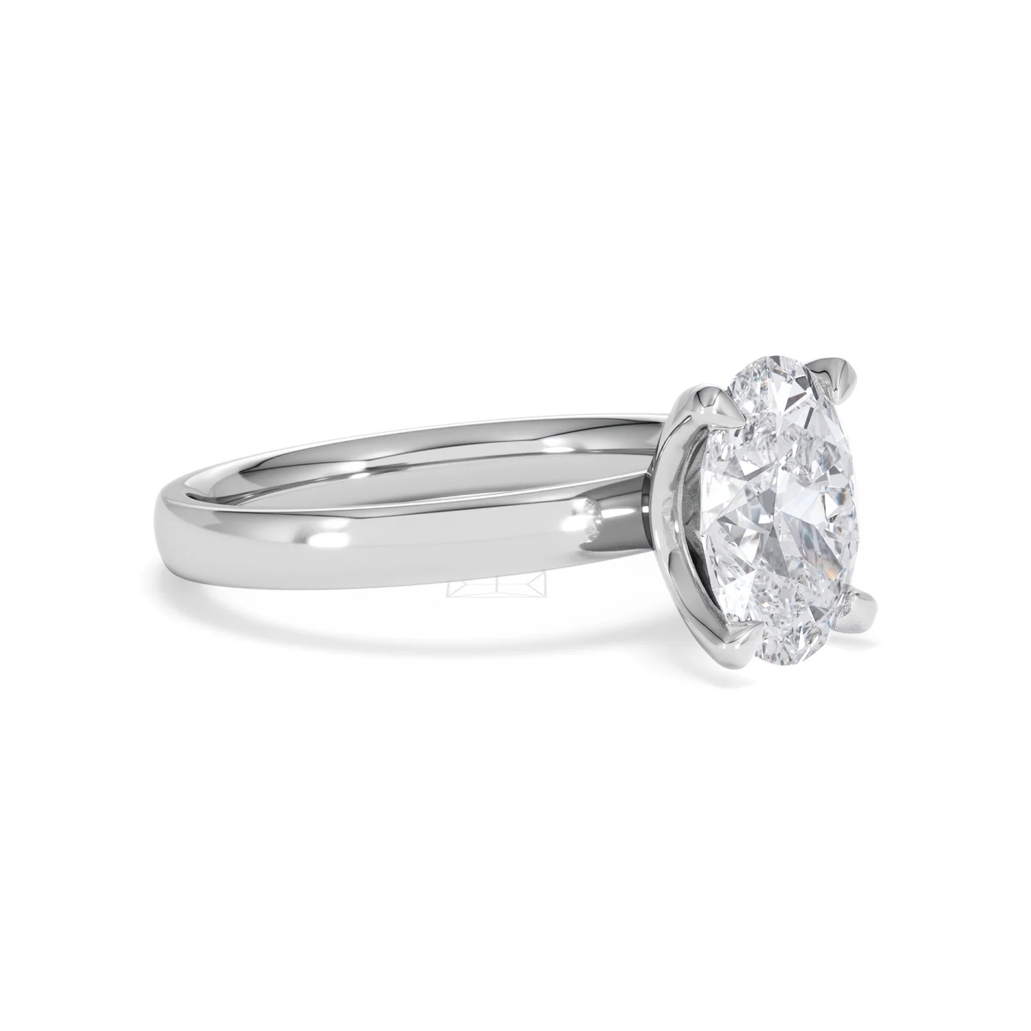 Origin 2.00ct Oval Cut Lab Diamond Solitaire Engagement Ring in Platinum - Image 17