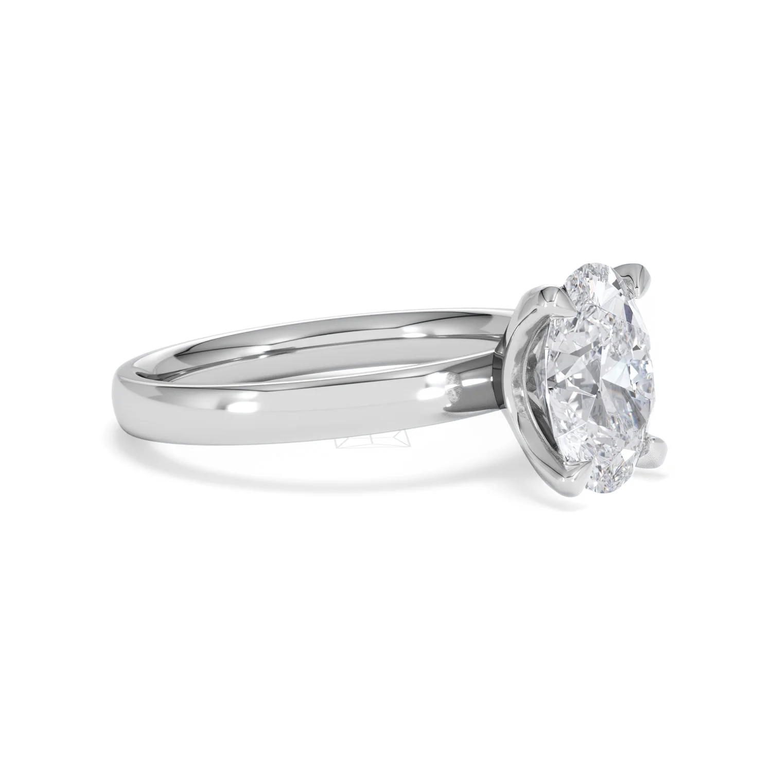 Origin 2.00ct Oval Cut Lab Diamond Solitaire Engagement Ring in Platinum - Image 18