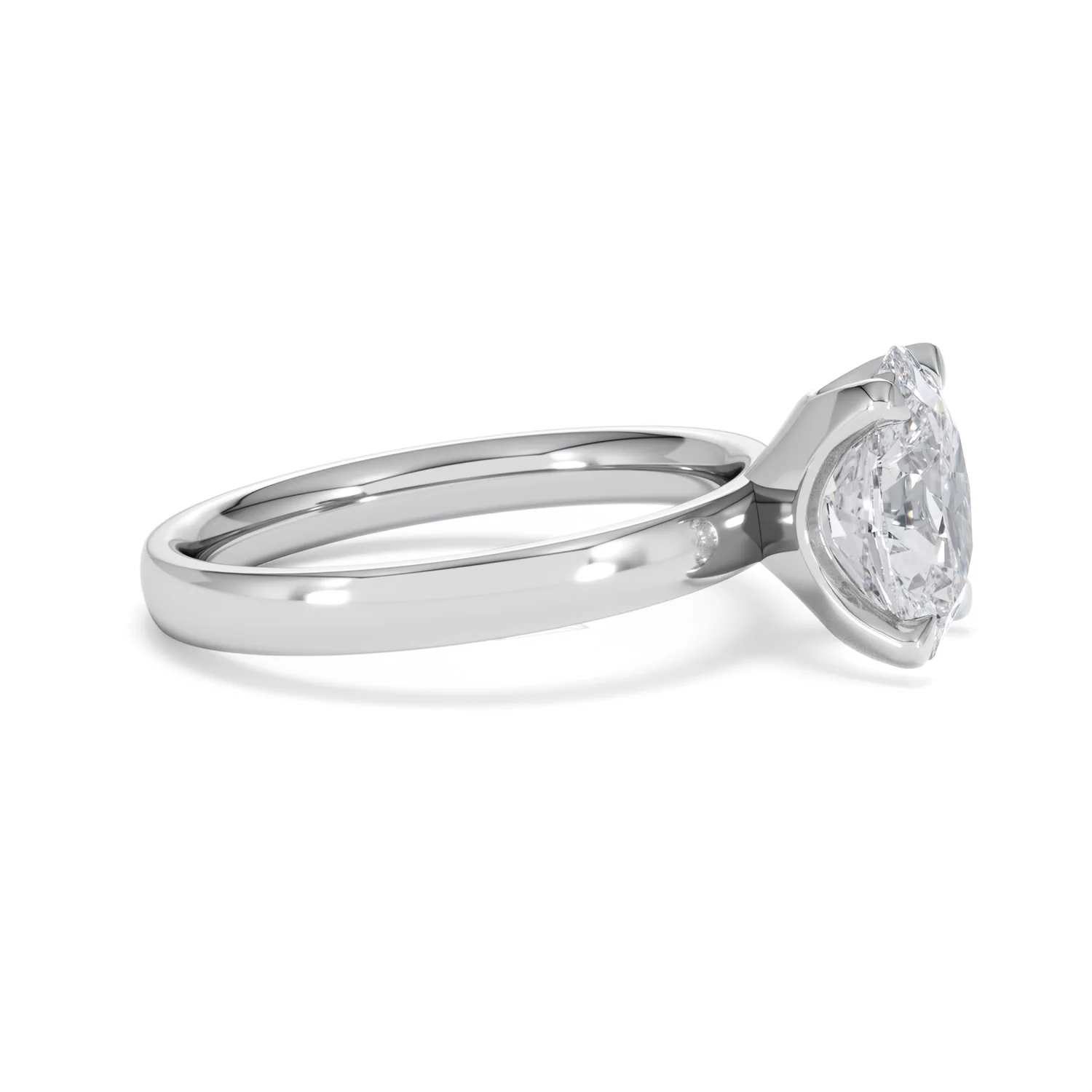 Origin 2.00ct Oval Cut Lab Diamond Solitaire Engagement Ring in Platinum - Image 23