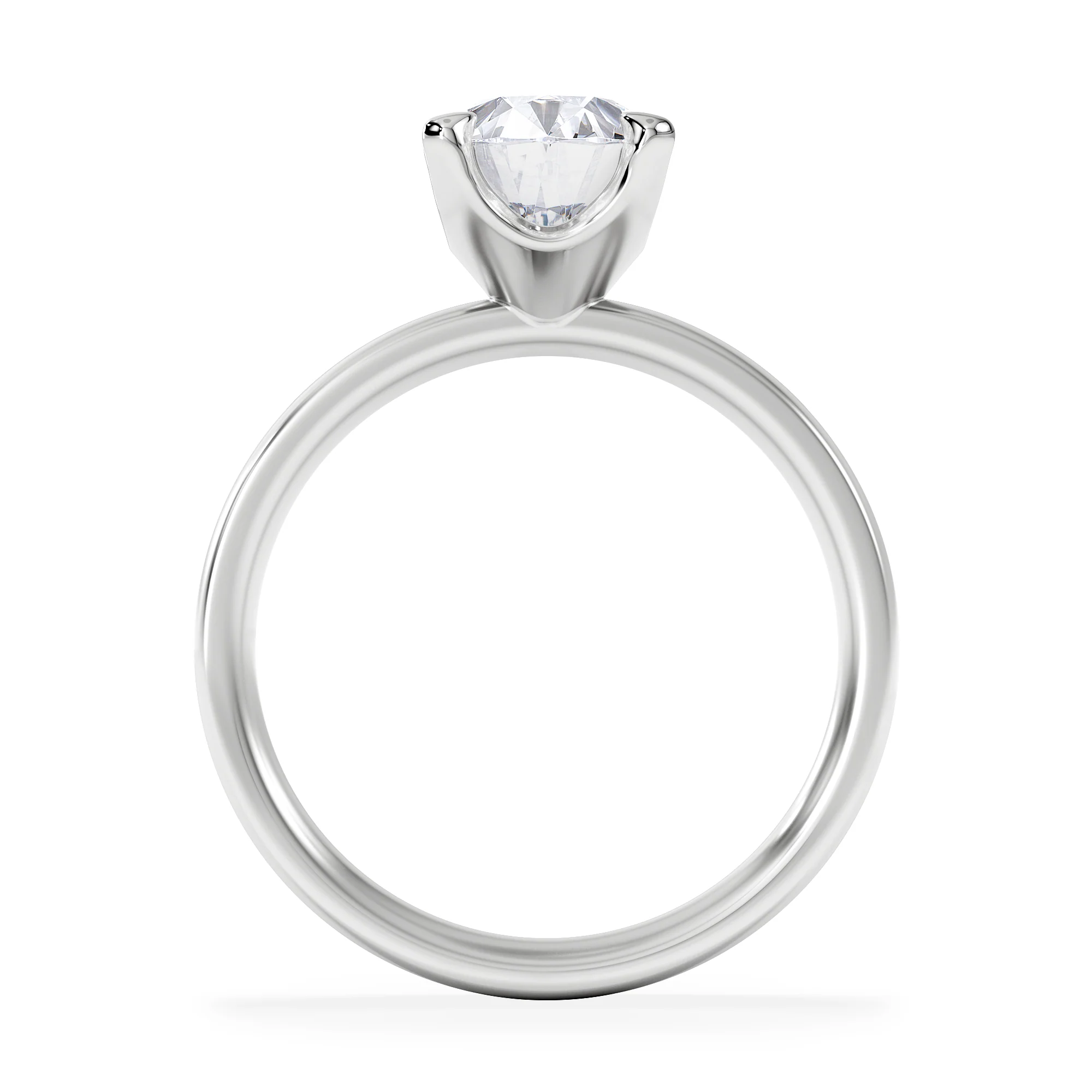 Origin 2.00ct Oval Cut Lab Diamond Solitaire Engagement Ring in Platinum - Image 3