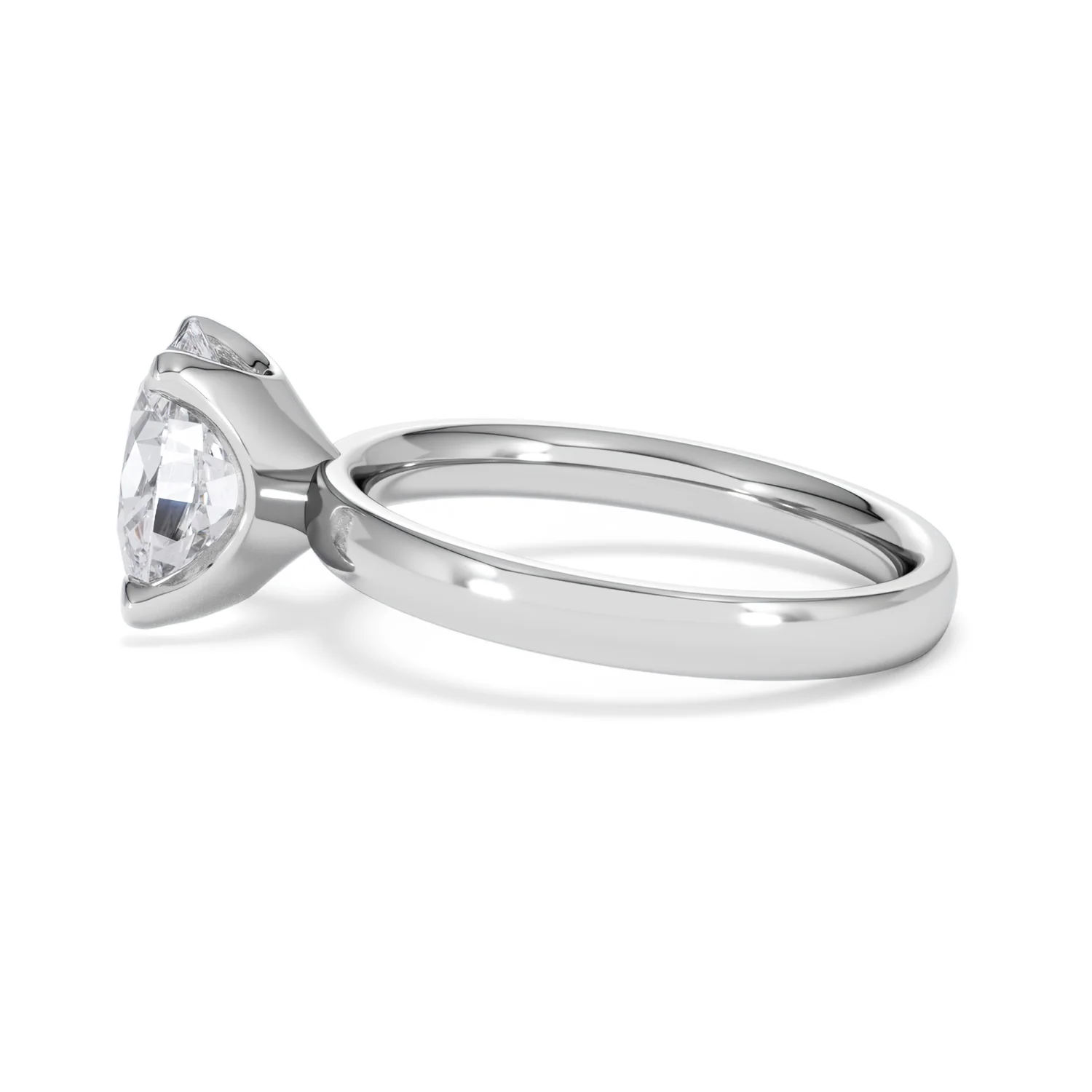 Origin 2.00ct Oval Cut Lab Diamond Solitaire Engagement Ring in Platinum - Image 66