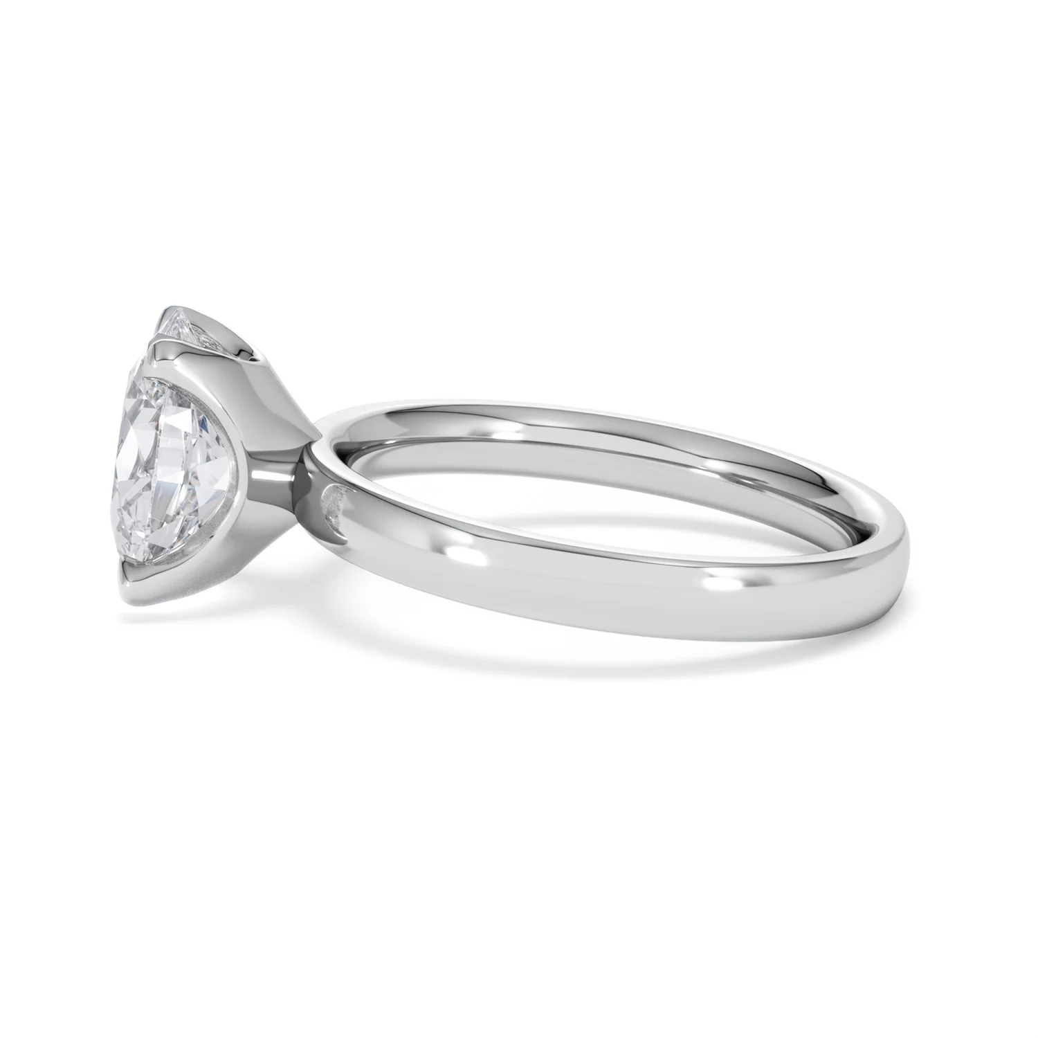 Origin 2.00ct Oval Cut Lab Diamond Solitaire Engagement Ring in Platinum - Image 67