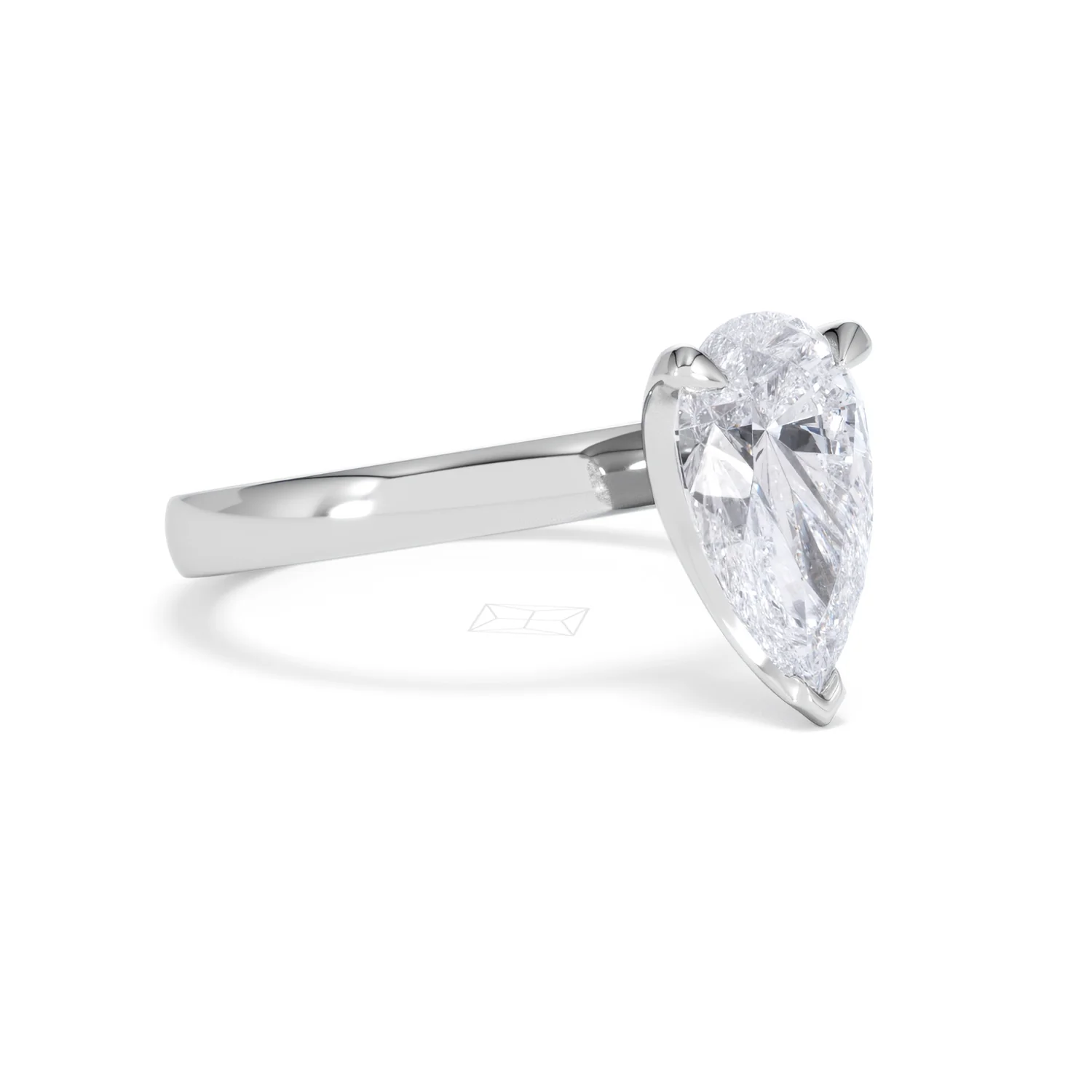 Origin 2.00ct Pear Cut Lab Diamond Solitaire Engagement Ring in 18K White Gold - Image 15