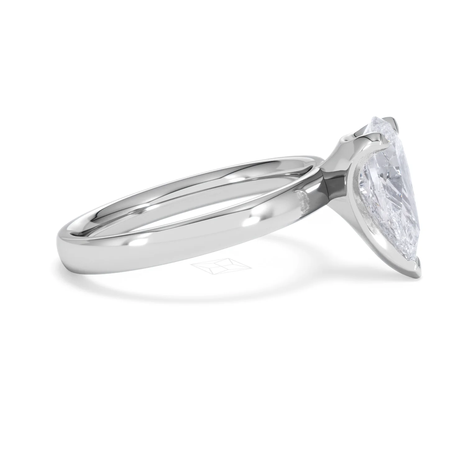 Origin 2.00ct Pear Cut Lab Diamond Solitaire Engagement Ring in 18K White Gold - Image 24