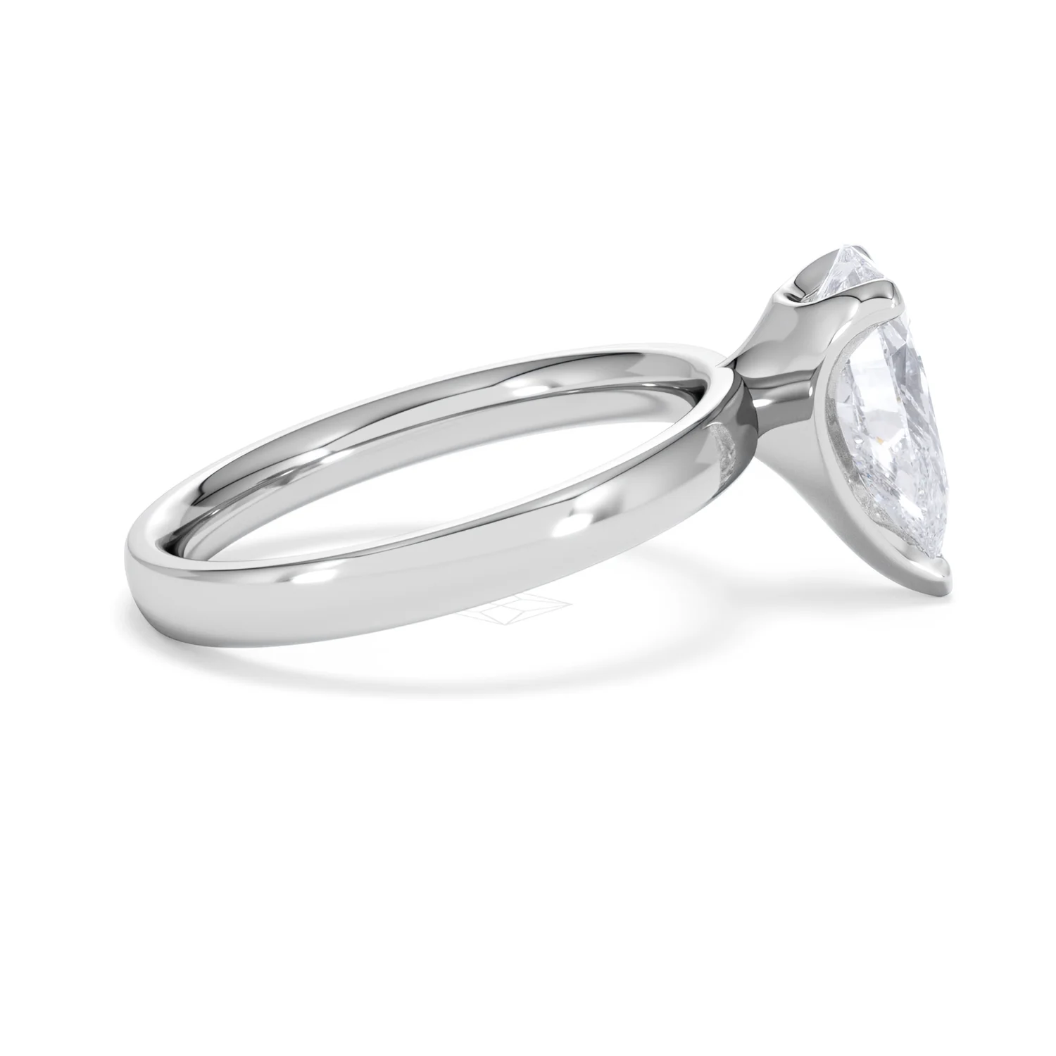 Origin 2.00ct Pear Cut Lab Diamond Solitaire Engagement Ring in 18K White Gold - Image 28