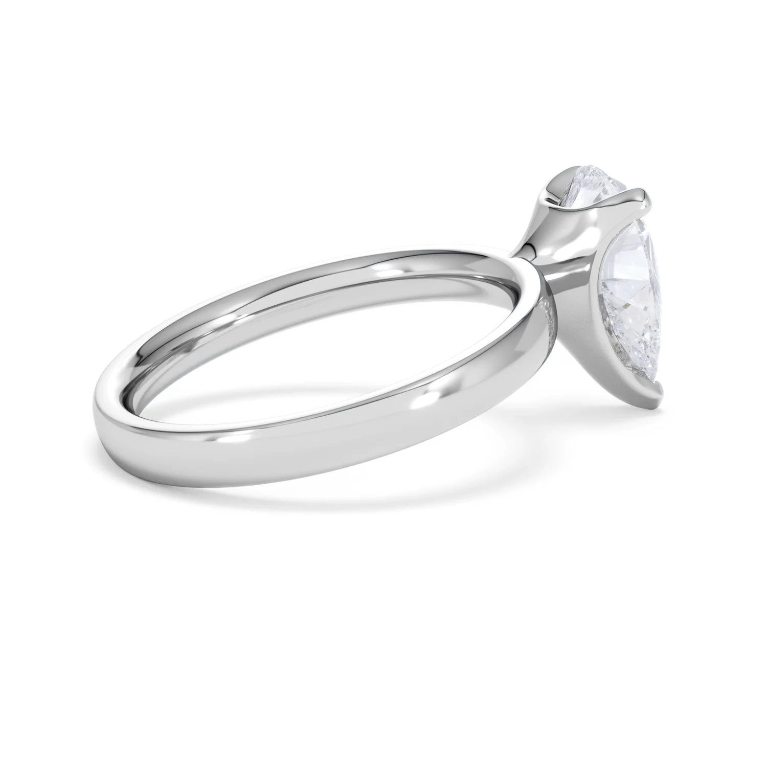 Origin 2.00ct Pear Cut Lab Diamond Solitaire Engagement Ring in 18K White Gold - Image 32