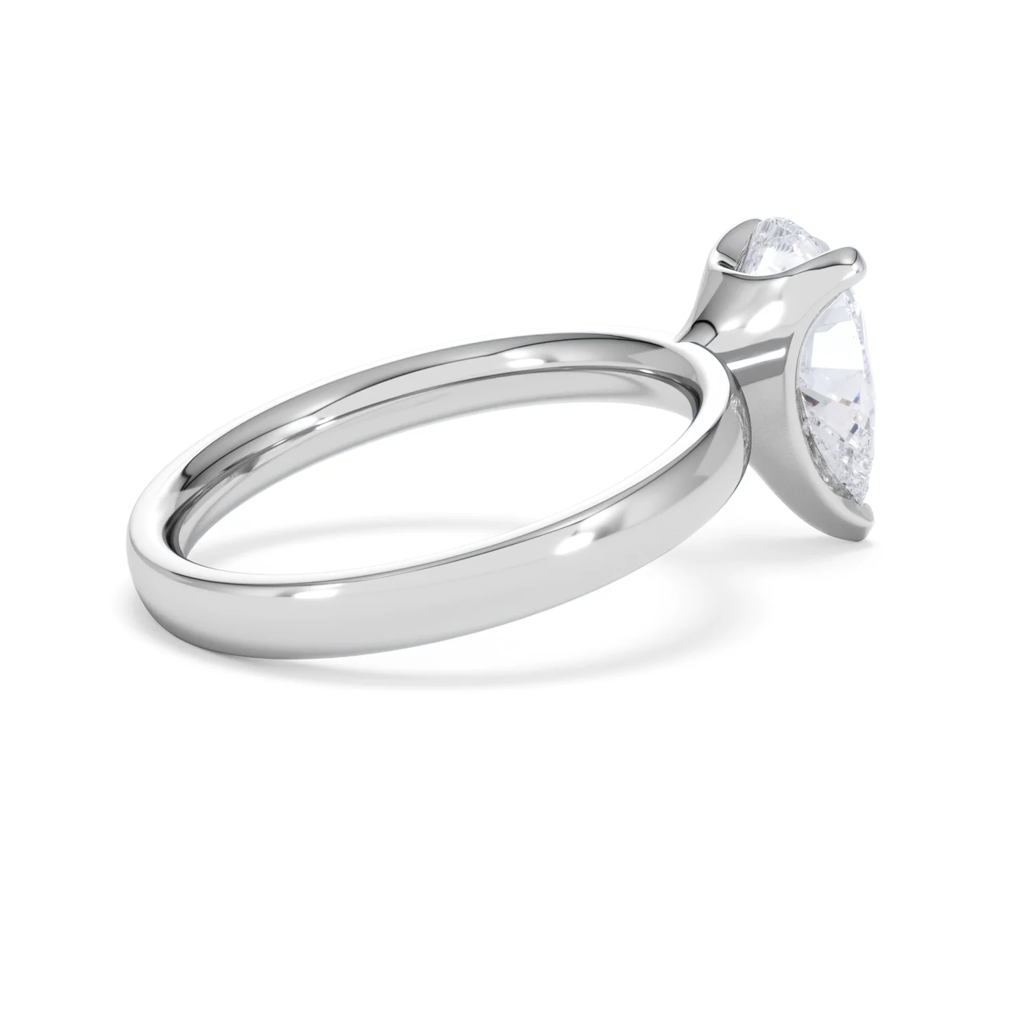 Origin 2.00ct Pear Cut Lab Diamond Solitaire Engagement Ring in 18K White Gold - Image 33