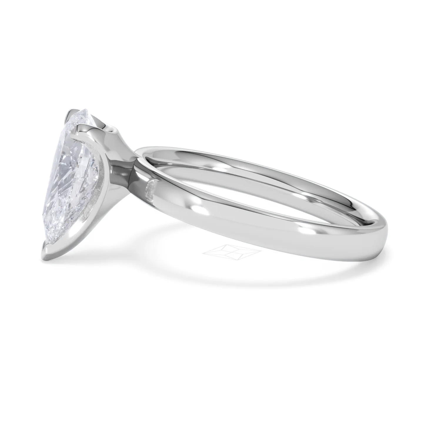 Origin 2.00ct Pear Cut Lab Diamond Solitaire Engagement Ring in 18K White Gold - Image 69