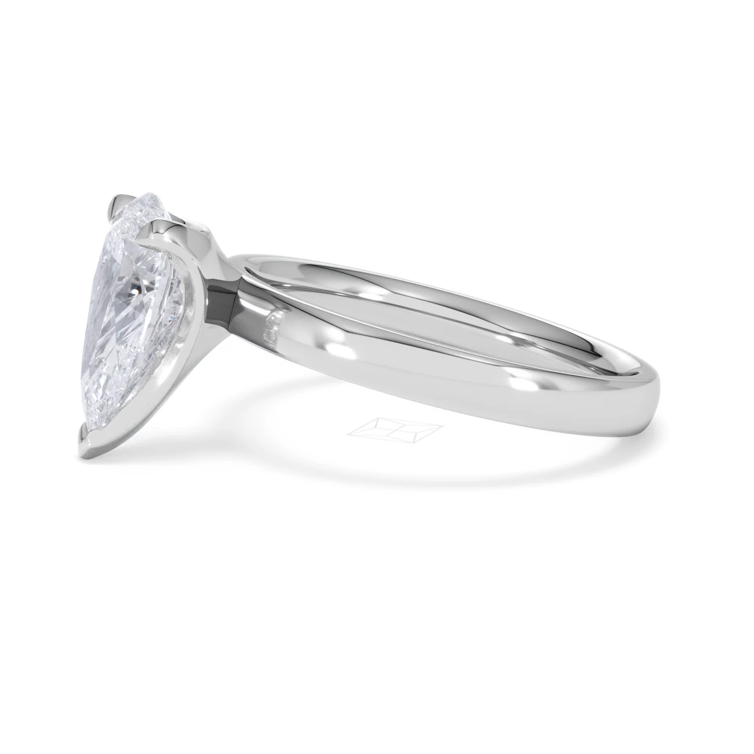 Origin 2.00ct Pear Cut Lab Diamond Solitaire Engagement Ring in 18K White Gold - Image 71