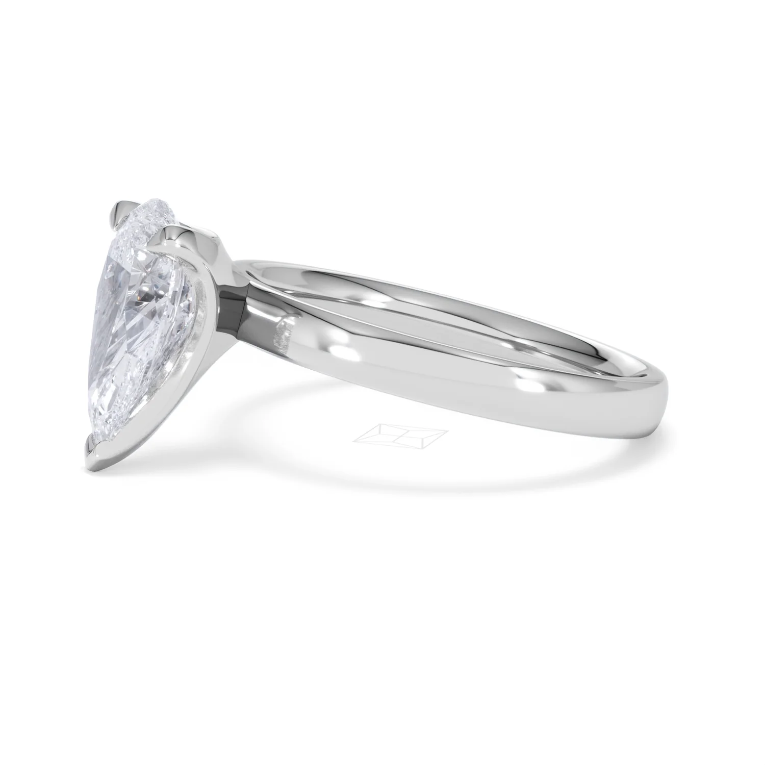 Origin 2.00ct Pear Cut Lab Diamond Solitaire Engagement Ring in 18K White Gold - Image 72