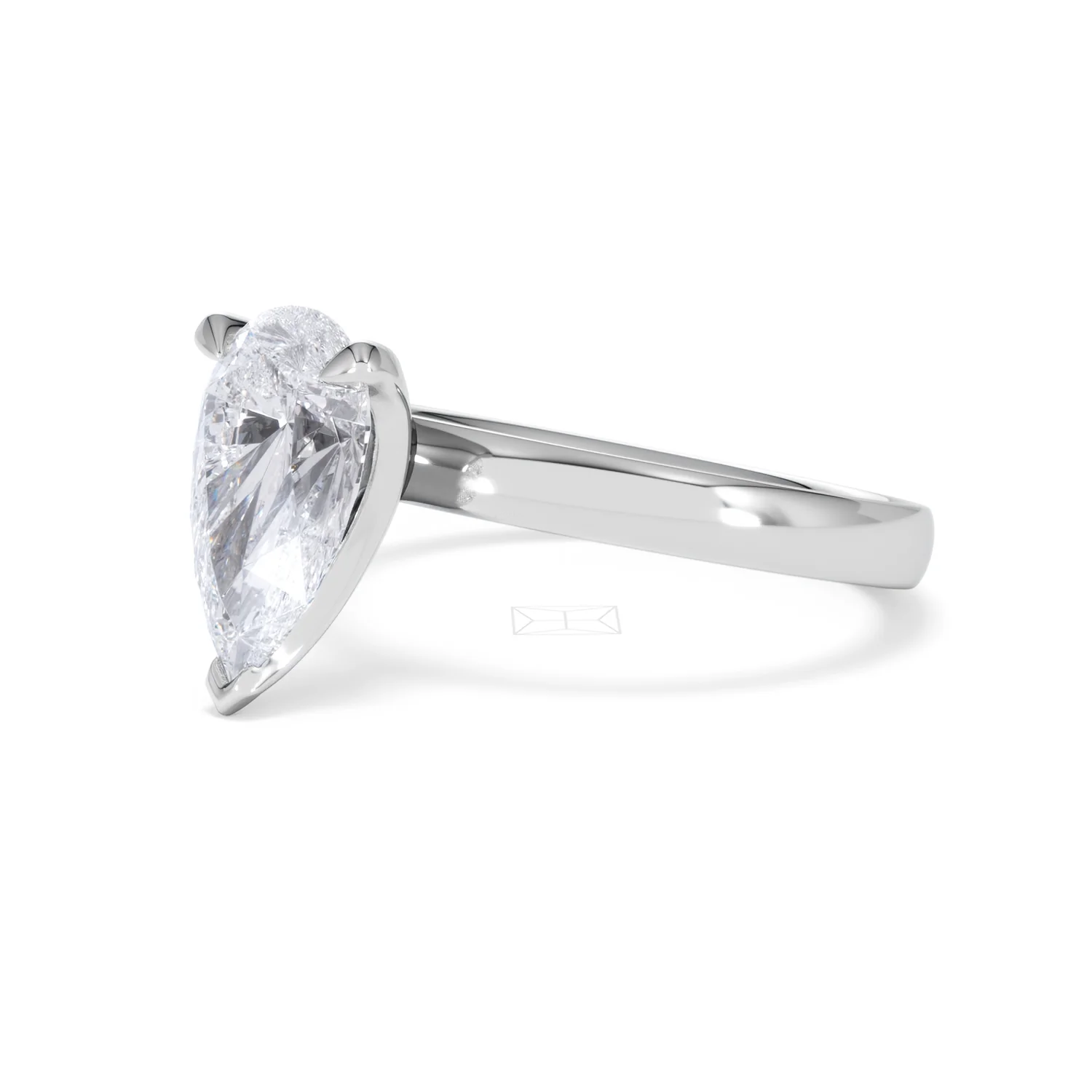 Origin 2.00ct Pear Cut Lab Diamond Solitaire Engagement Ring in 18K White Gold - Image 77