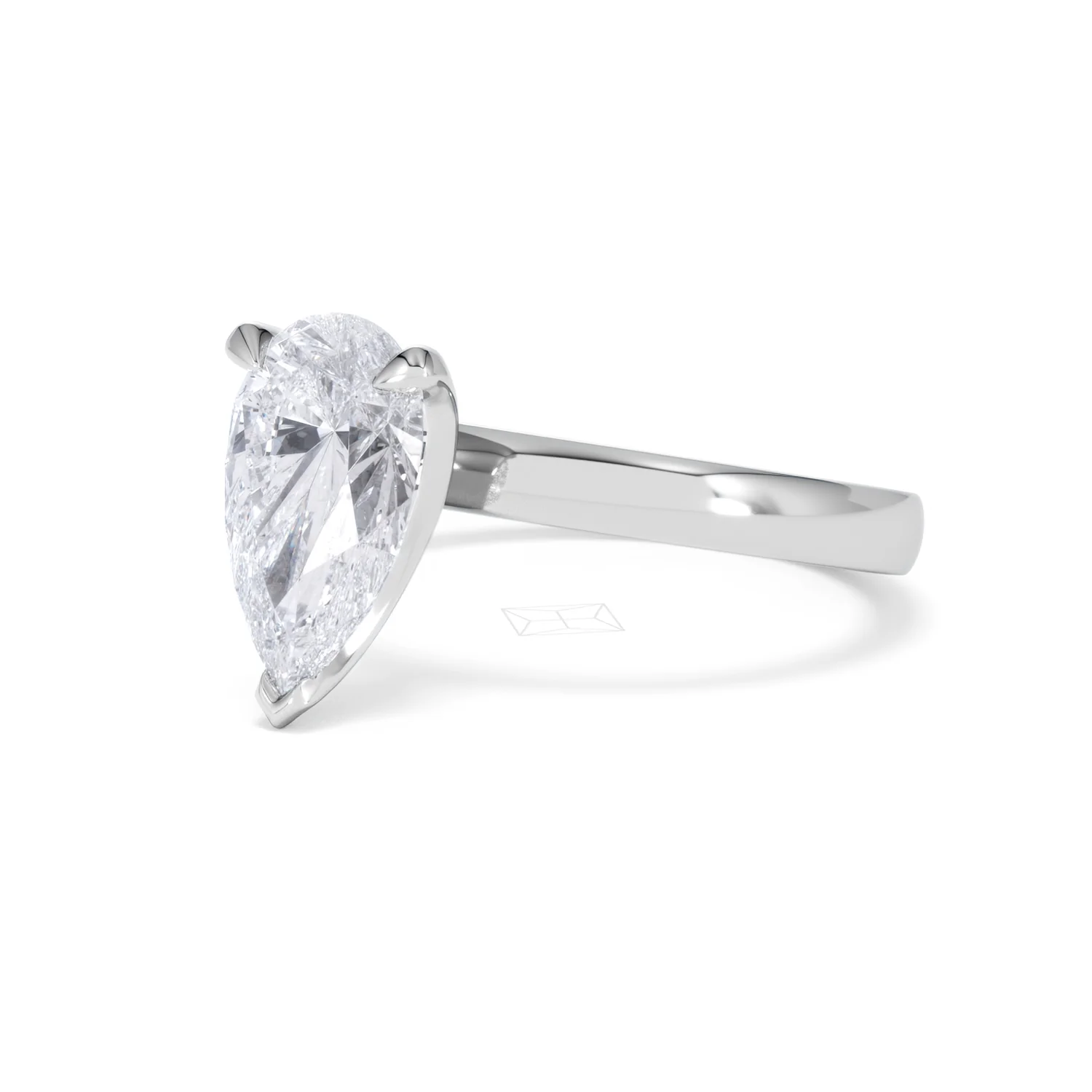 Origin 2.00ct Pear Cut Lab Diamond Solitaire Engagement Ring in 18K White Gold - Image 79