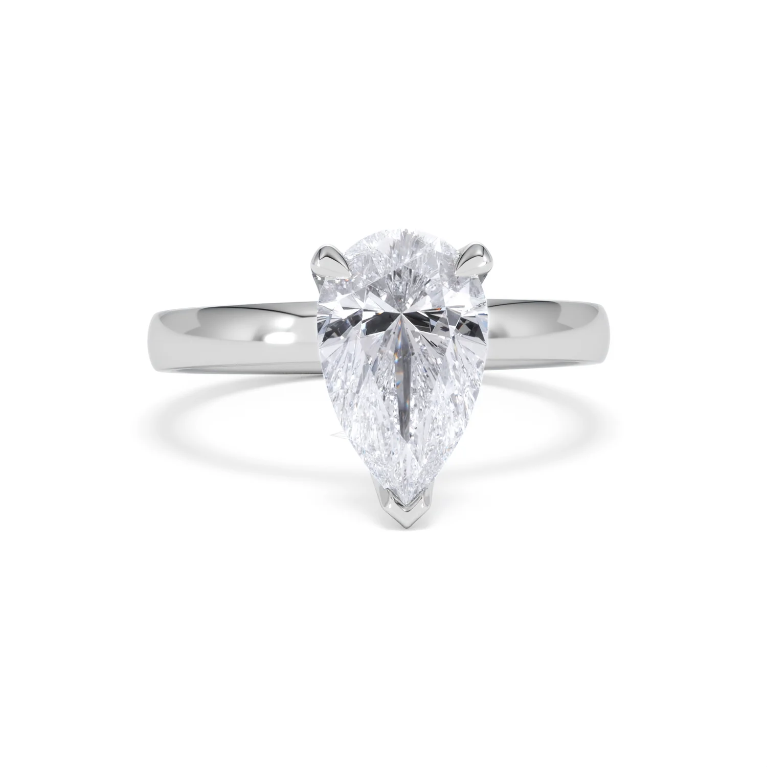 Origin 2.00ct Pear Cut Lab Diamond Solitaire Engagement Ring in 18K White Gold - Image 8