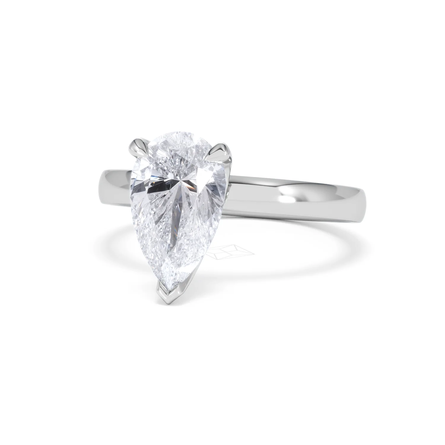 Origin 2.00ct Pear Cut Lab Diamond Solitaire Engagement Ring in 18K White Gold - Image 83