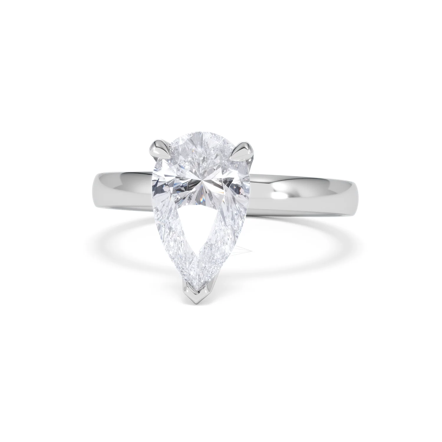 Origin 2.00ct Pear Cut Lab Diamond Solitaire Engagement Ring in 18K White Gold - Image 85