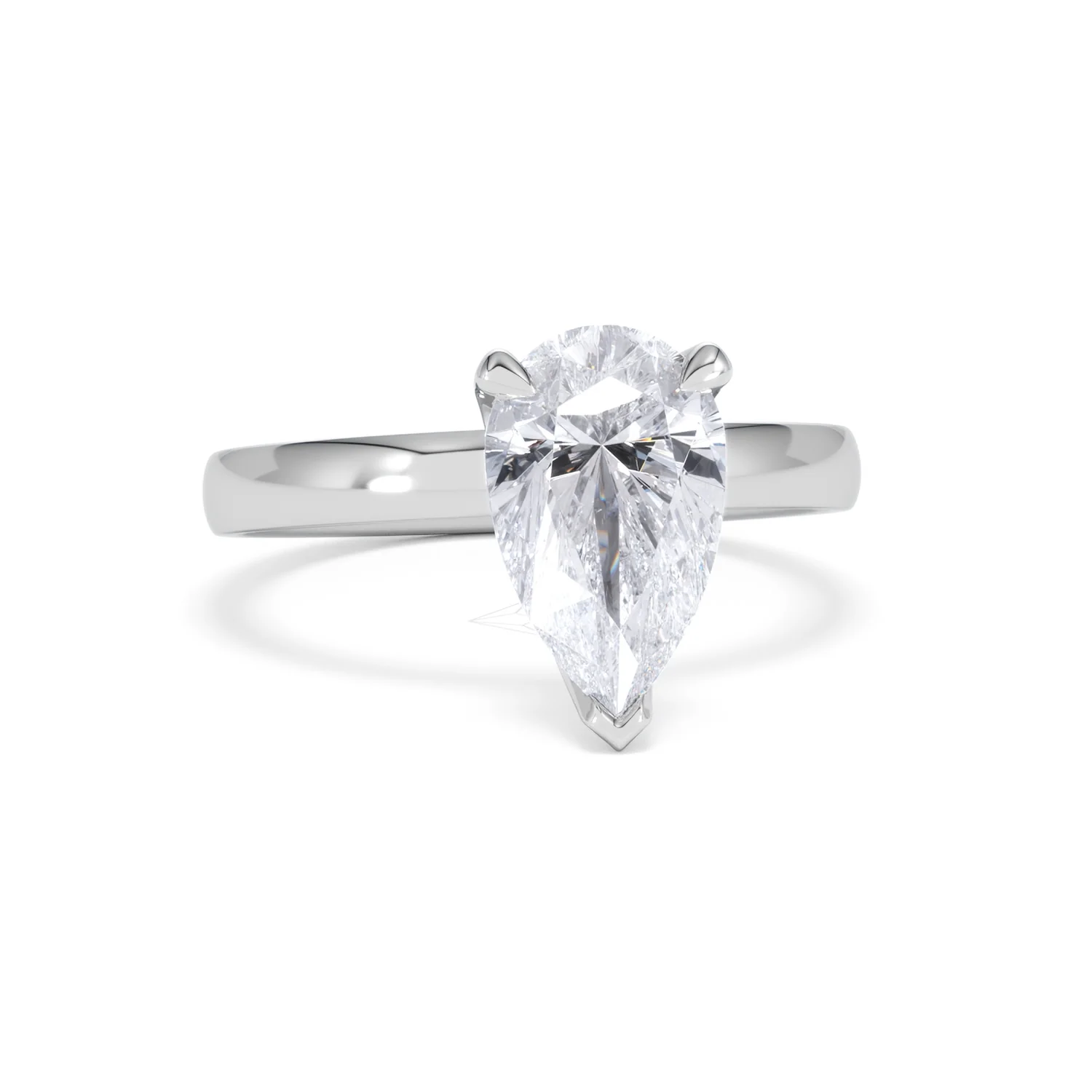 Origin 2.00ct Pear Cut Lab Diamond Solitaire Engagement Ring in 18K White Gold - Image 9
