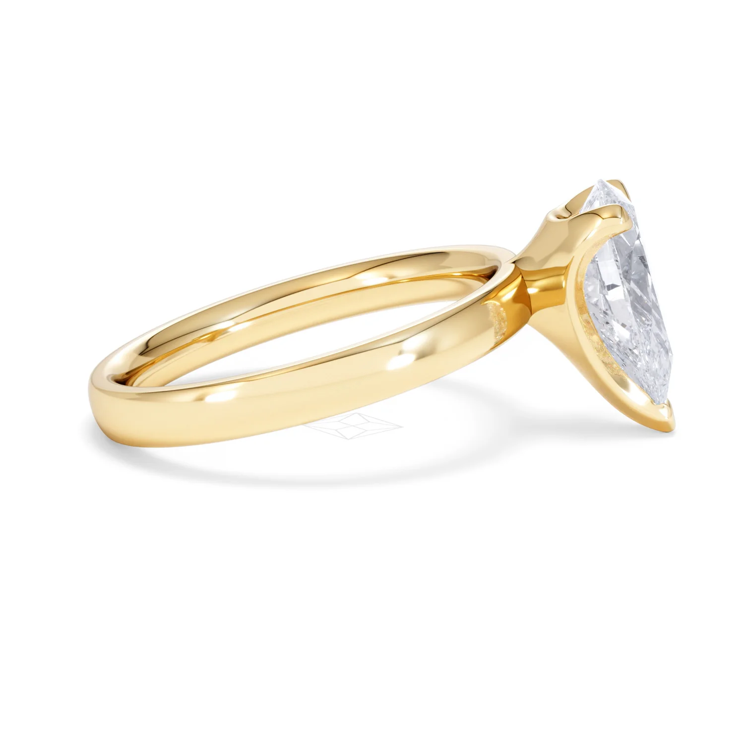 Origin 2.00ct Pear Cut Lab Diamond Solitaire Engagement Ring in 18K Yellow Gold - Image 26